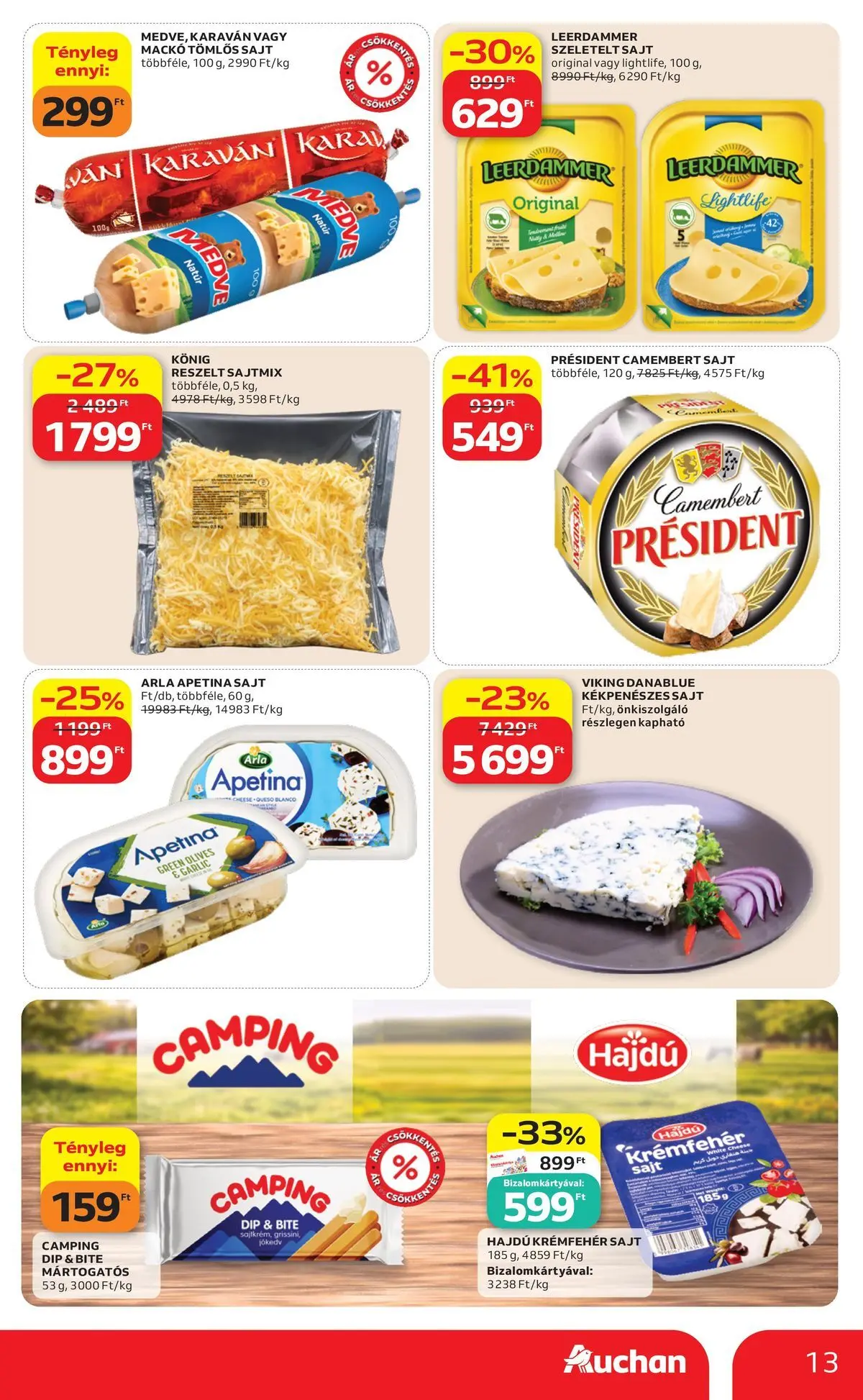 Ajánlatok - Auchan újság érvényessége 2026.07.01-ig - 2026.06.24. -tól/töl > akció, lapozható szórólap 🛍️ | Oldal: 13