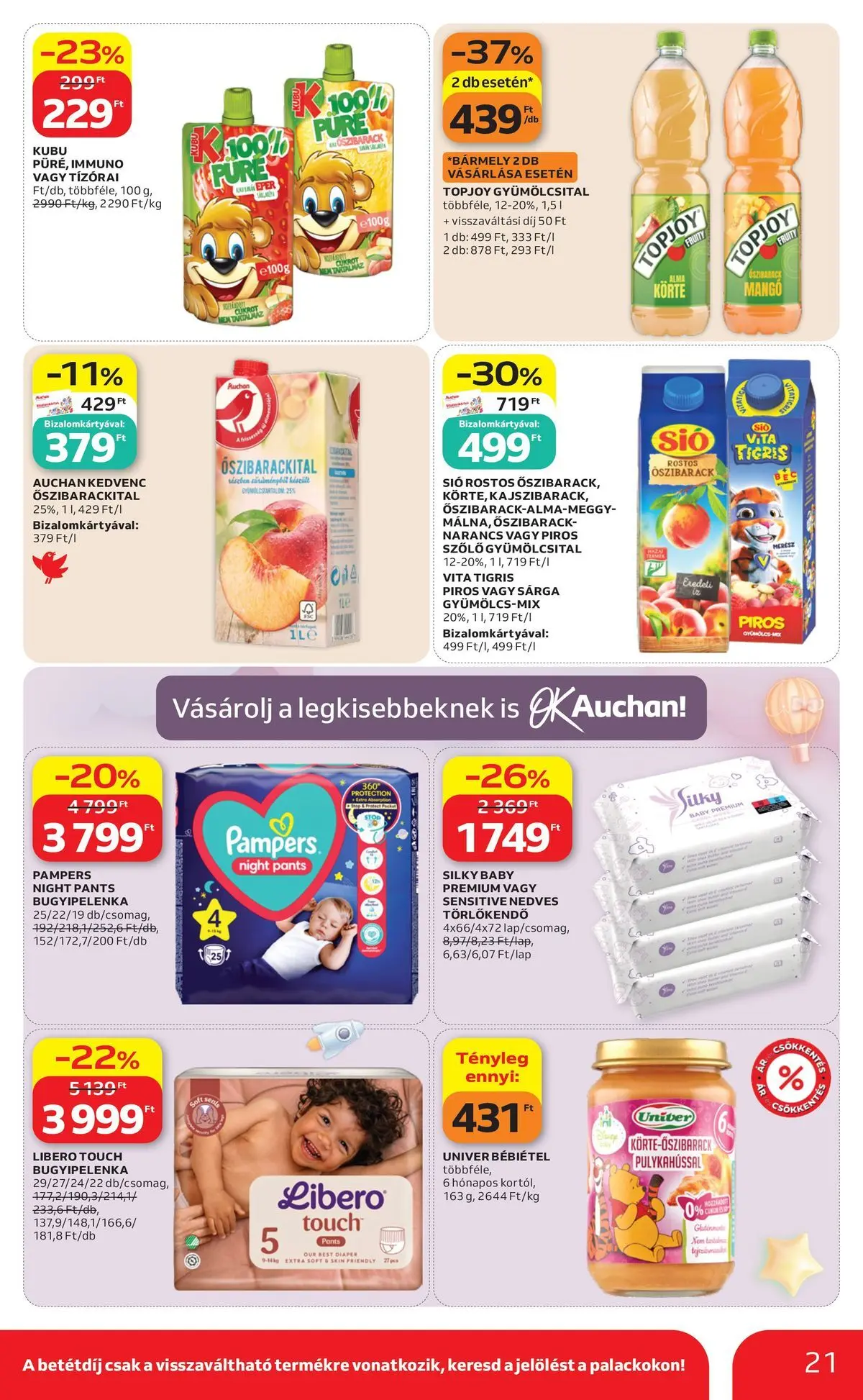 Ajánlatok - Auchan újság érvényessége 2026.07.01-ig - 2026.06.24. -tól/töl > akció, lapozható szórólap 🛍️ | Oldal: 21