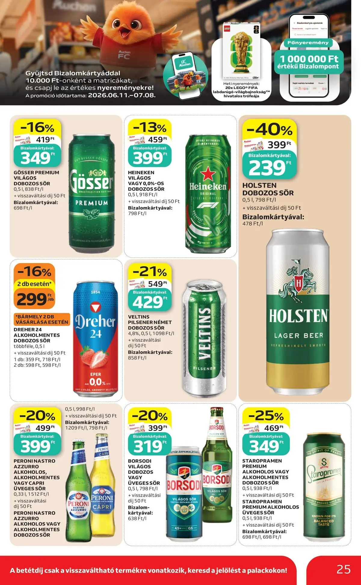 Ajánlatok - Auchan újság érvényessége 2026.07.01-ig - 2026.06.24. -tól/töl > akció, lapozható szórólap 🛍️ | Oldal: 25