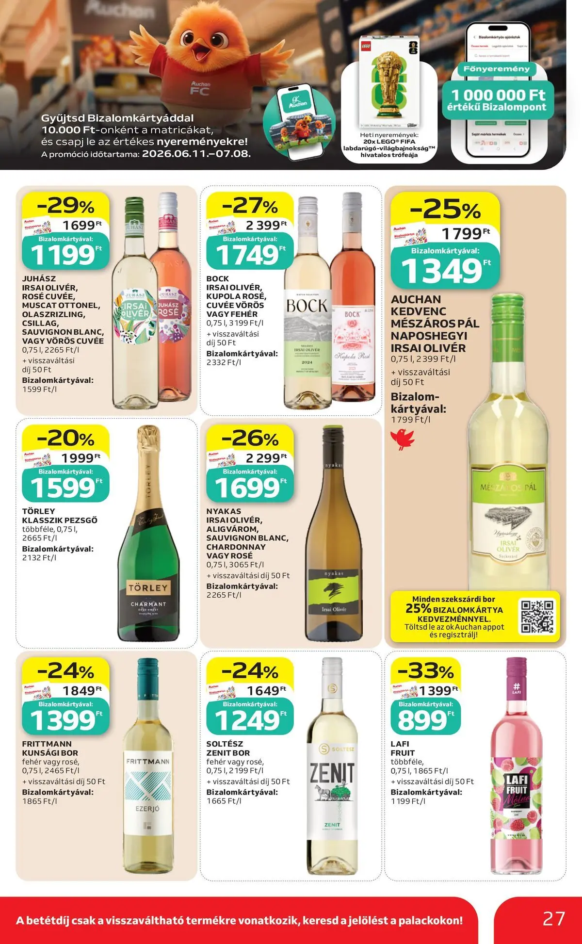 Ajánlatok - Auchan újság érvényessége 2026.07.01-ig - 2026.06.24. -tól/töl > akció, lapozható szórólap 🛍️ | Oldal: 27