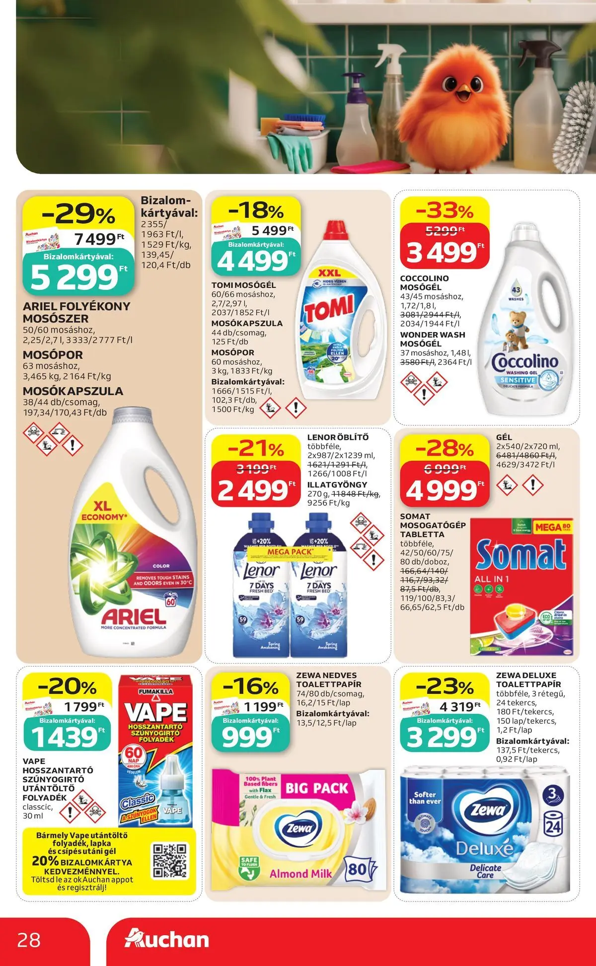 Ajánlatok - Auchan újság érvényessége 2026.07.01-ig - 2026.06.24. -tól/töl > akció, lapozható szórólap 🛍️ | Oldal: 28