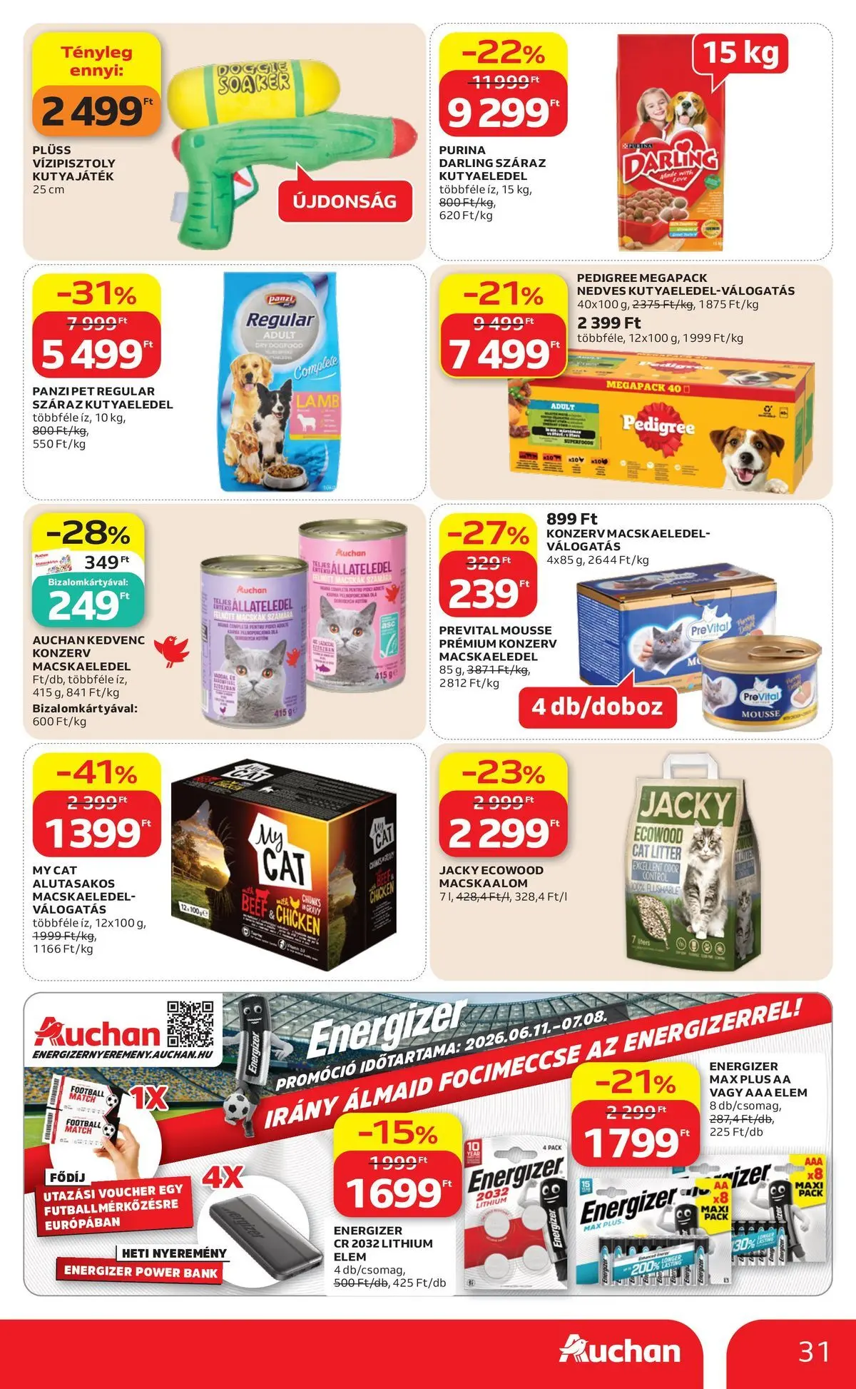 Ajánlatok - Auchan újság érvényessége 2026.07.01-ig - 2026.06.24. -tól/töl > akció, lapozható szórólap 🛍️ | Oldal: 31