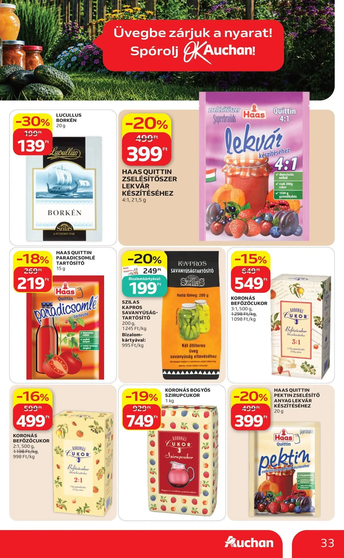 Ajánlatok - Auchan újság érvényessége 2026.07.01-ig - 2026.06.24. -tól/töl > akció, lapozható szórólap 🛍️ | Oldal: 33