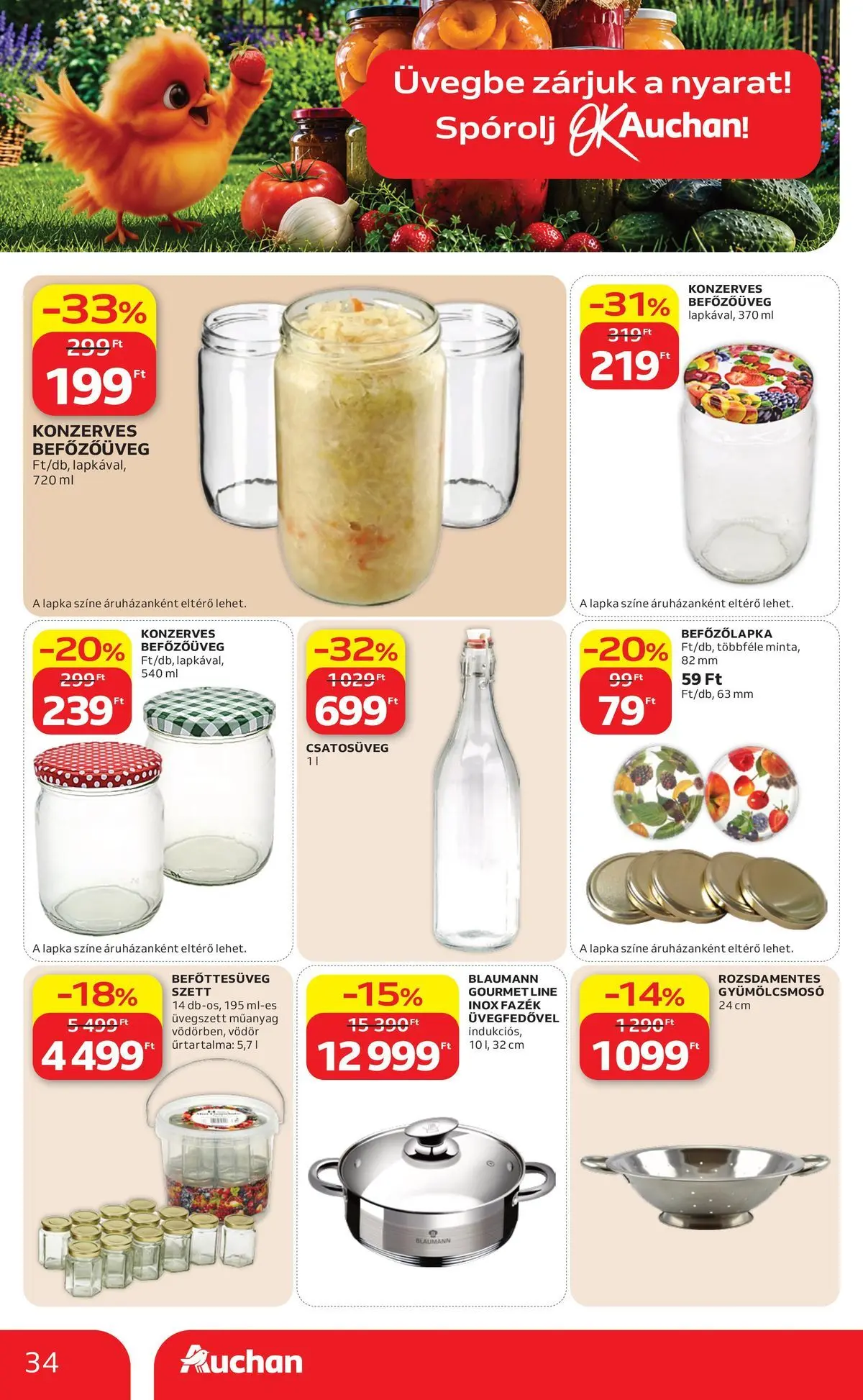 Ajánlatok - Auchan újság érvényessége 2026.07.01-ig - 2026.06.24. -tól/töl > akció, lapozható szórólap 🛍️ | Oldal: 34