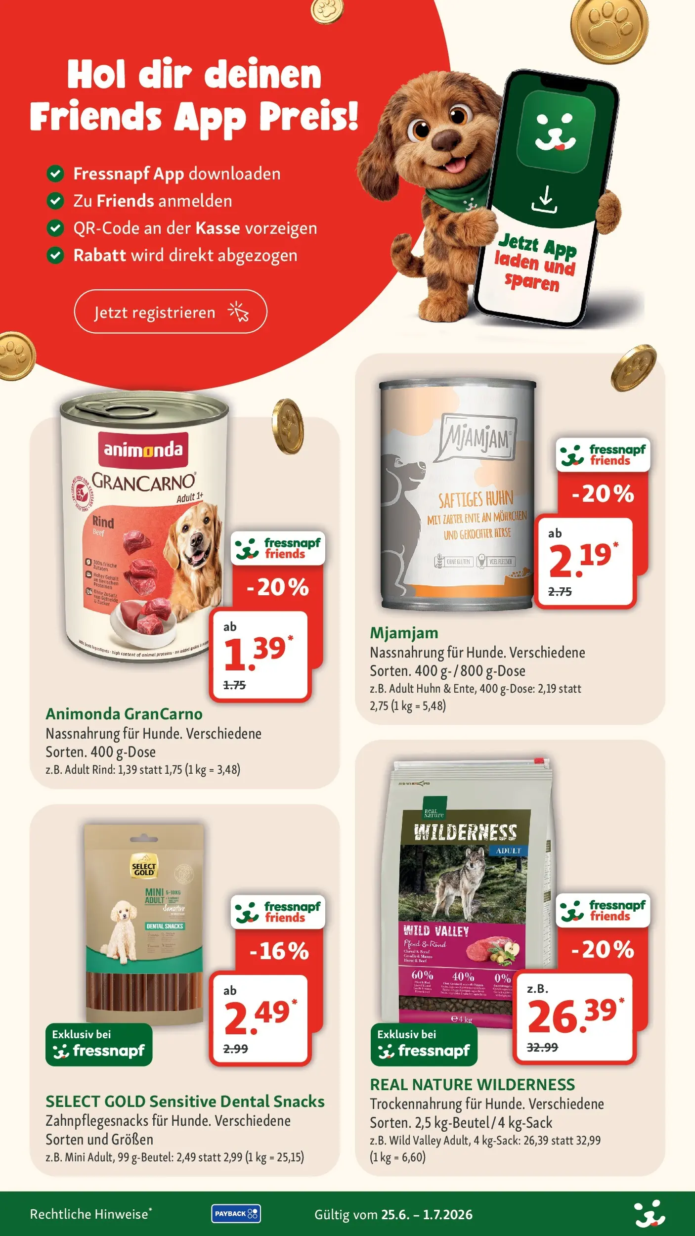 Fressnapf - Fressnapf: bald neue Angebote! (ab 24.06.2026) zum Blättern | Seite: 6 | Produkte: Getreide, Ente