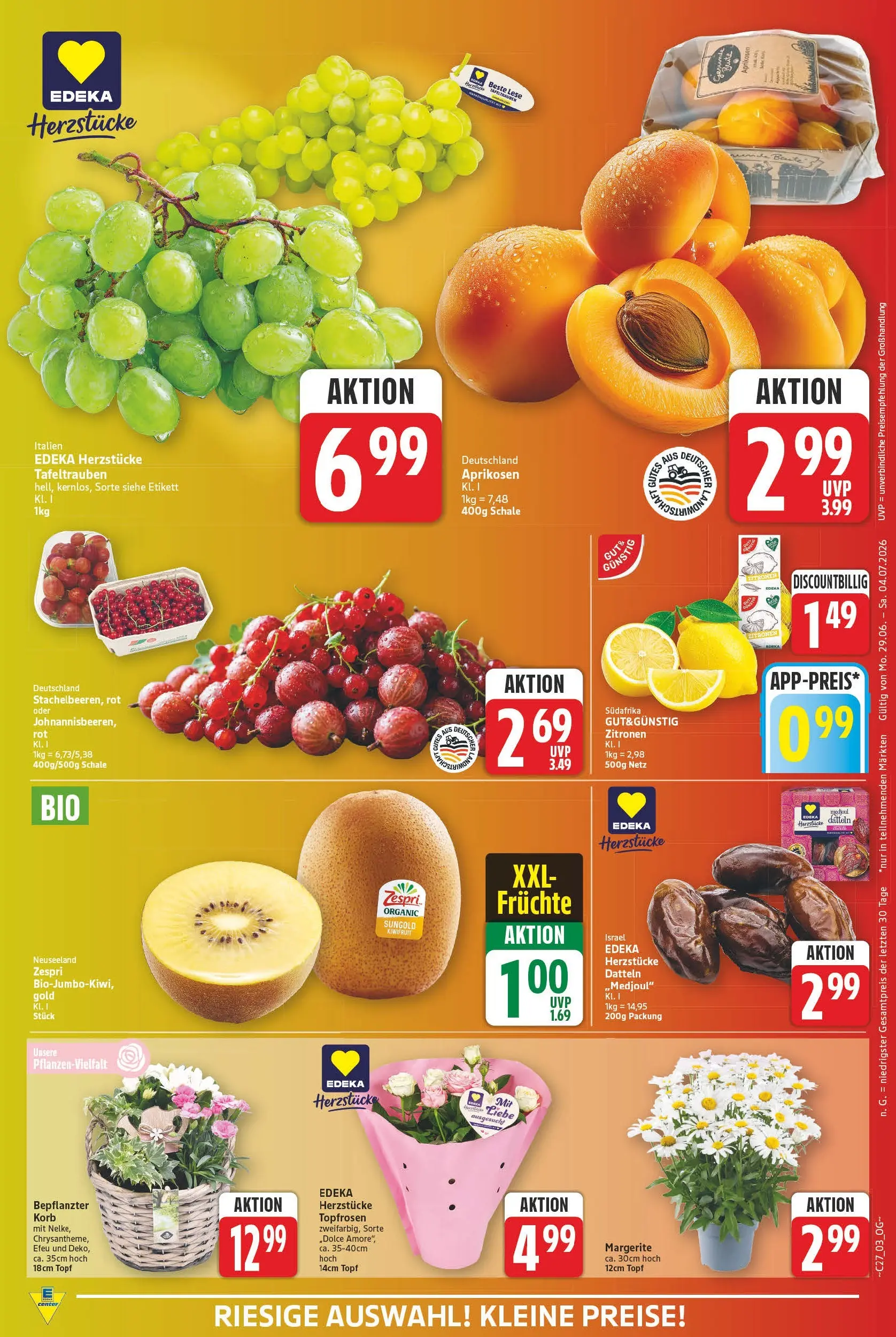 E center - Wochenangebote (ab 28.06.2026) zum Blättern | Seite: 3 | Produkte: Korb, Zitronen