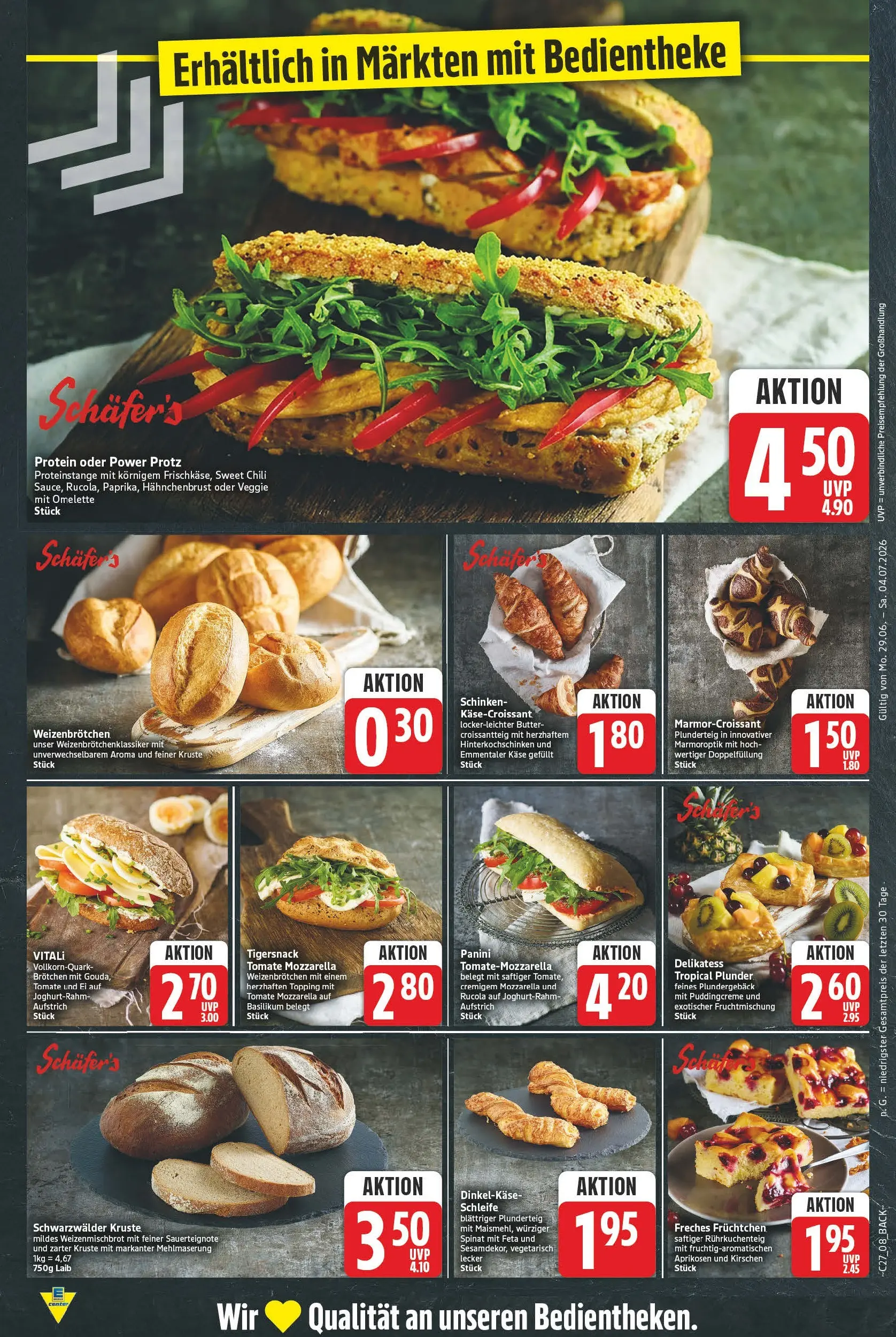 E center - Wochenangebote (ab 28.06.2026) zum Blättern | Seite: 8 | Produkte: Käse, Rucola, Kirschen, Hahnchenbrust