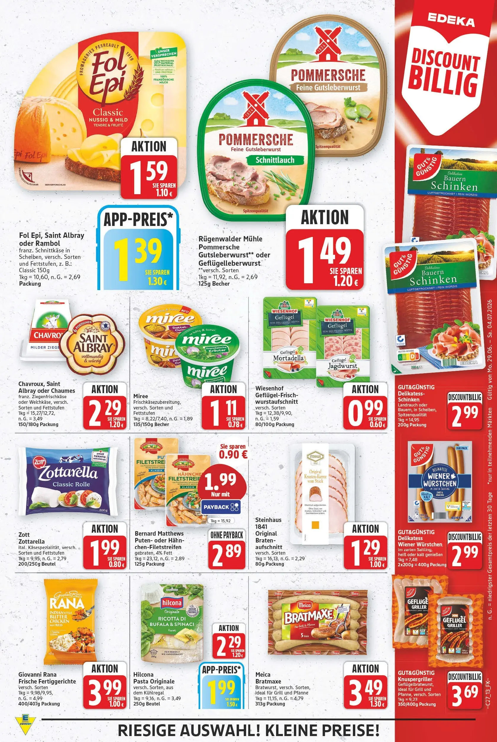 E center - Wochenangebote (ab 28.06.2026) zum Blättern | Seite: 13 | Produkte: Wiener wurstchen, Fertiggerichte, Pasta, Griller