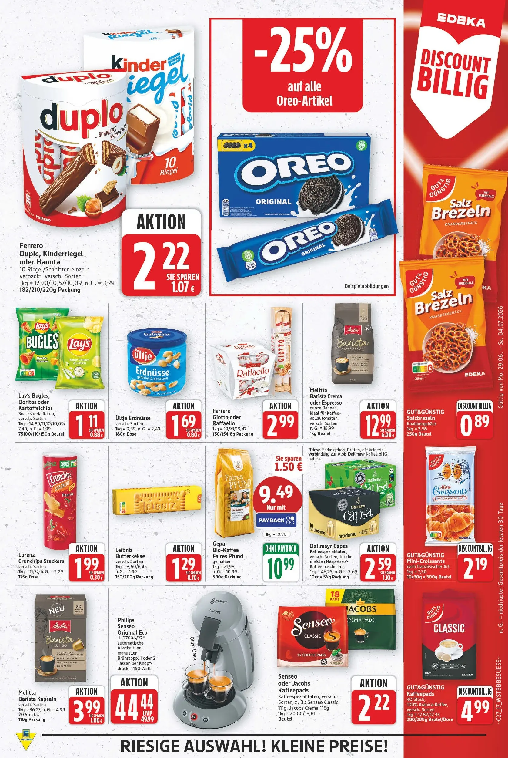E center - Wochenangebote (ab 28.06.2026) zum Blättern | Seite: 17 | Produkte: Senseo, Kaffee, Dallmayr, Dallmayr capsa