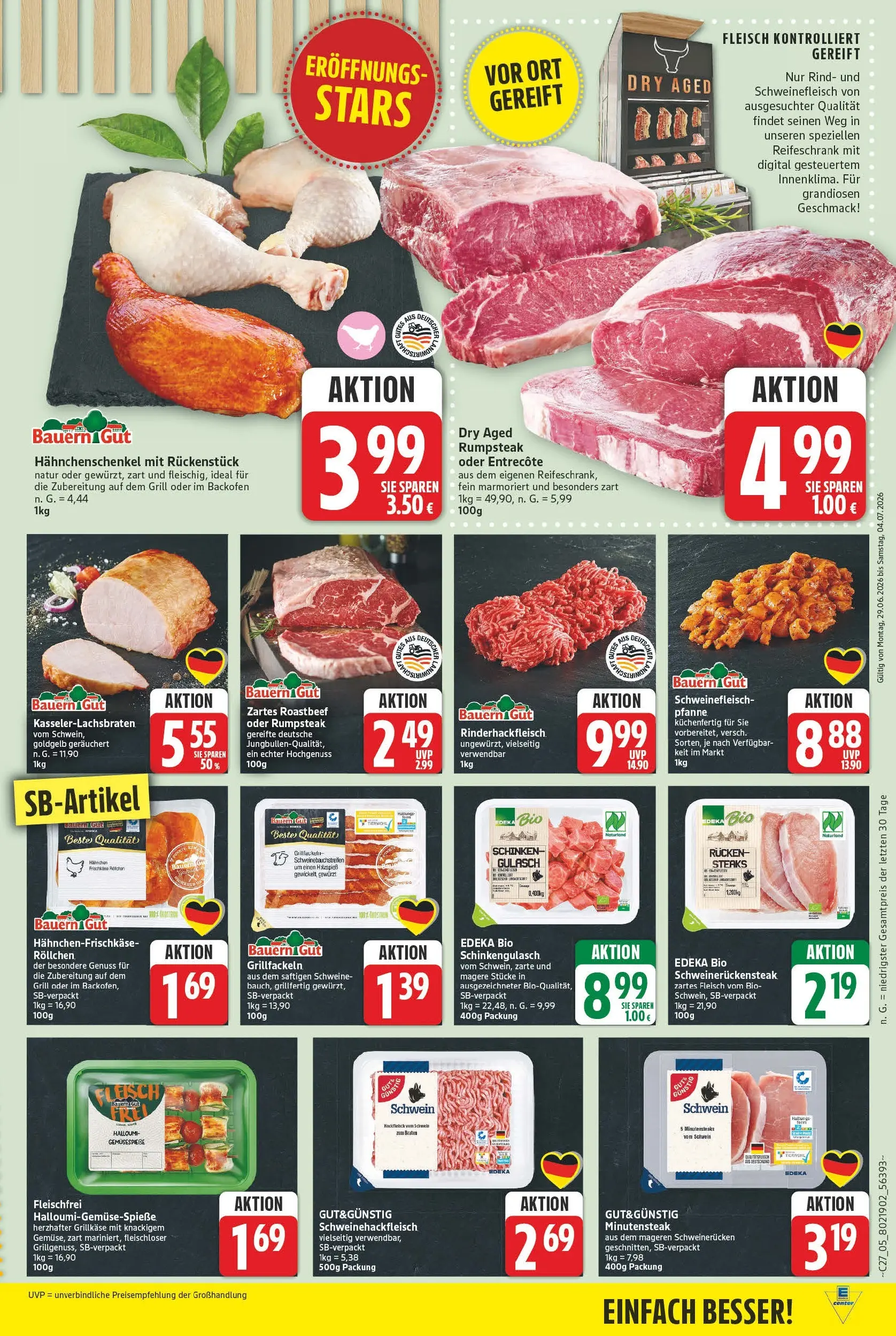 E center Prospekt Magdeburg (ab 29.06.2026) zum Blättern | Seite: 5 | Produkte: Entrecote, Roastbeef, Backofen, Schweinefleisch