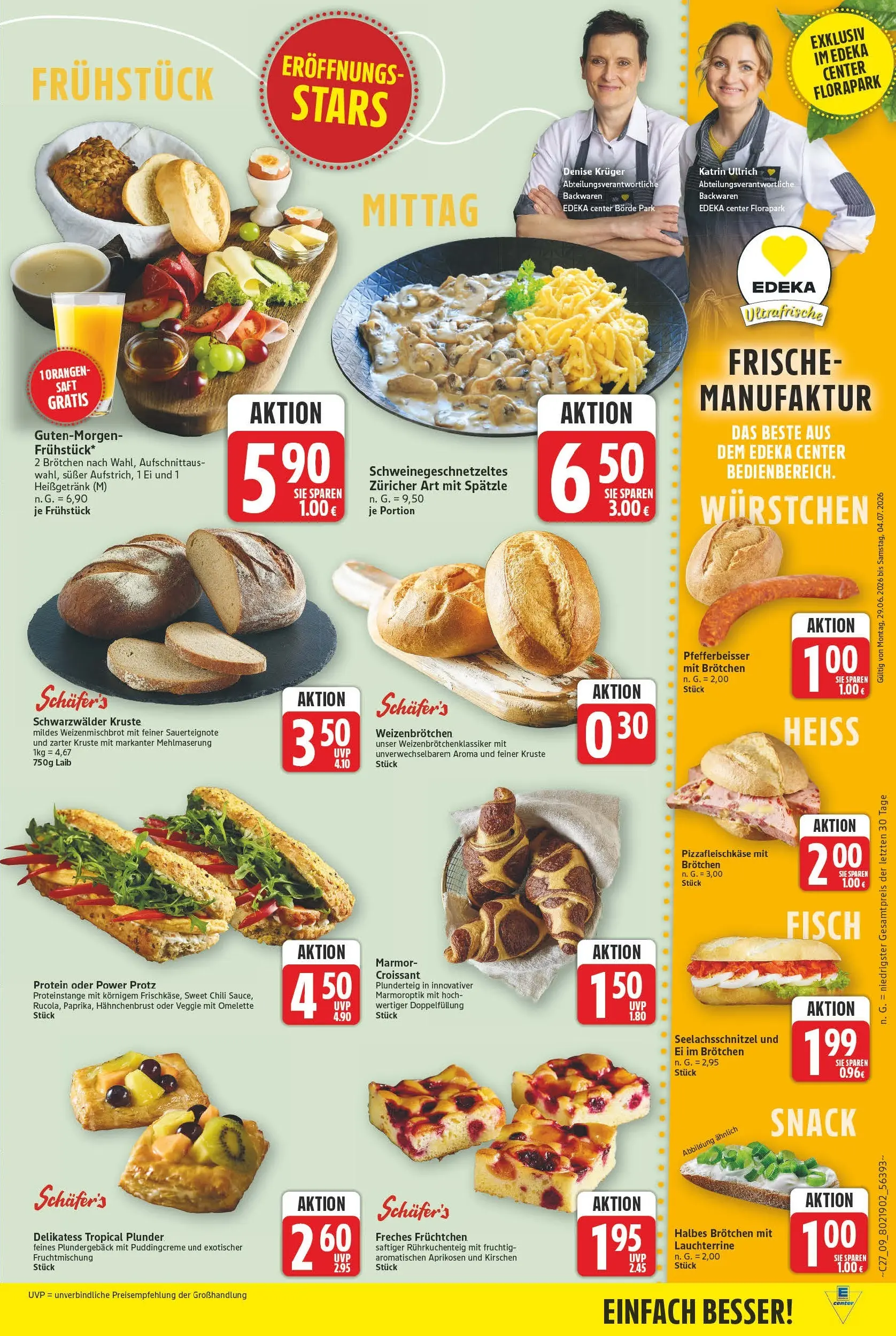 E center Prospekt Magdeburg (ab 29.06.2026) zum Blättern | Seite: 9 | Produkte: Croissant, Kirschen, Saft, Hahnchenbrust