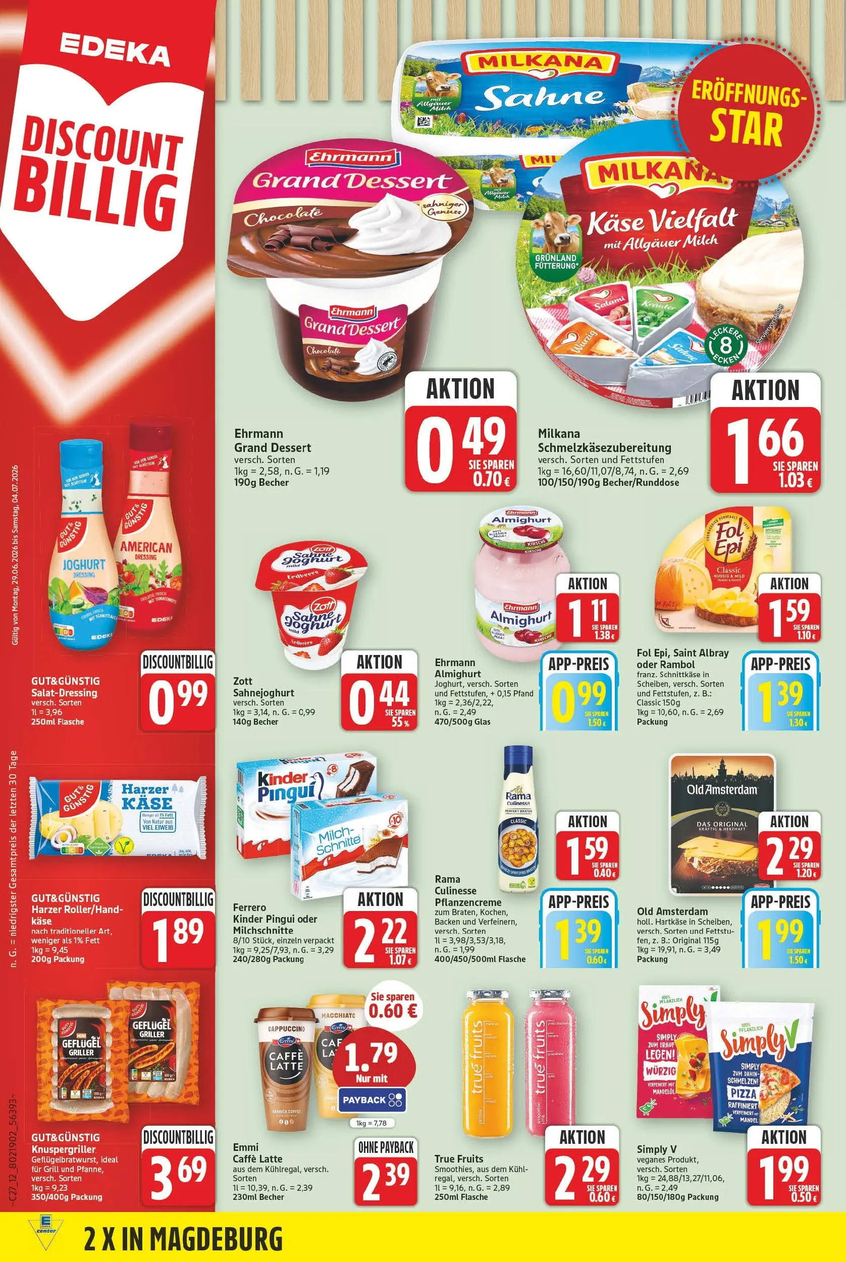 E center Prospekt Magdeburg (ab 29.06.2026) zum Blättern | Seite: 12 | Produkte: Grill, Rama, Milkana, Griller