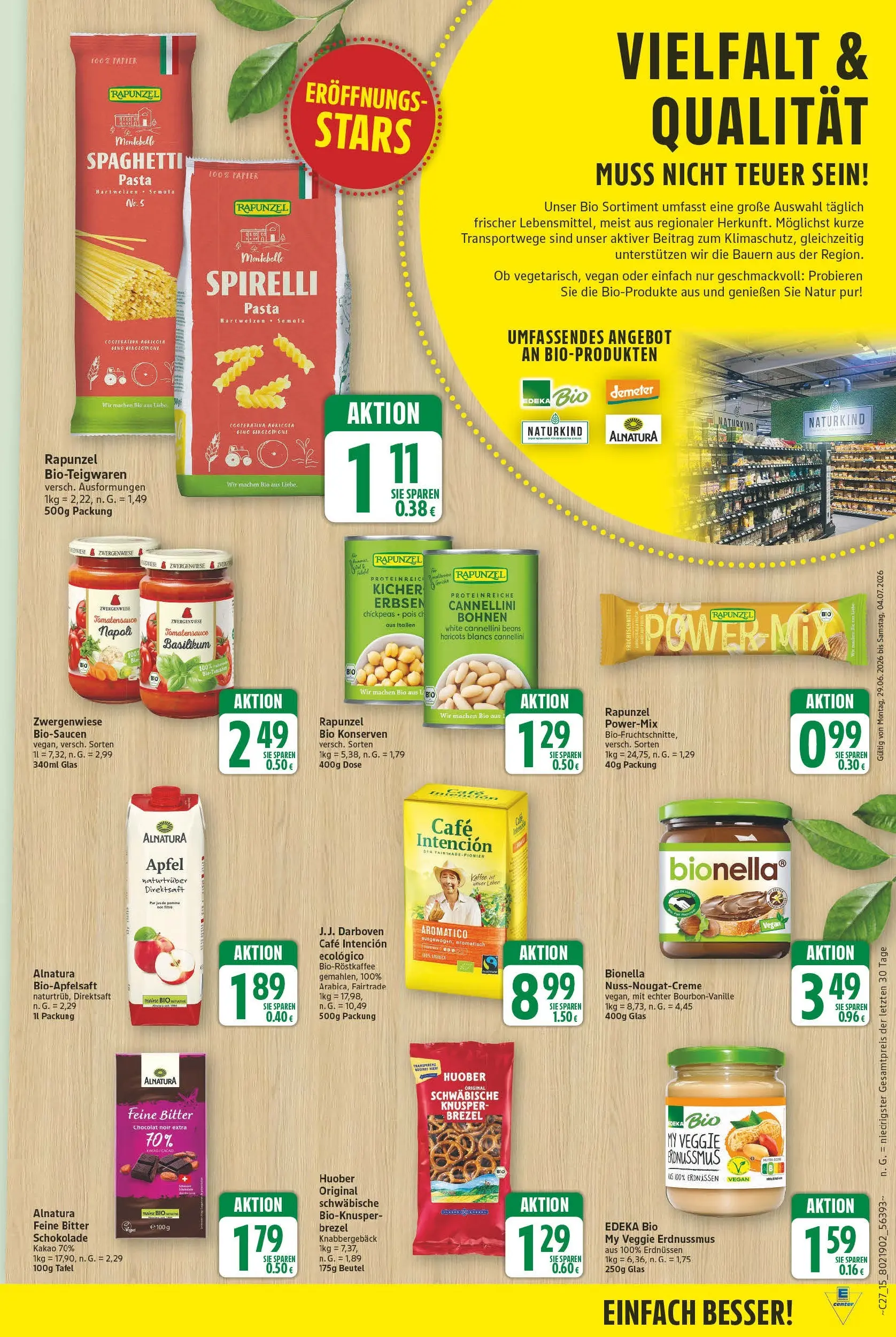E center Prospekt Magdeburg (ab 29.06.2026) zum Blättern | Seite: 15 | Produkte: Kaffee, Schokolade, Äpfel, Pasta