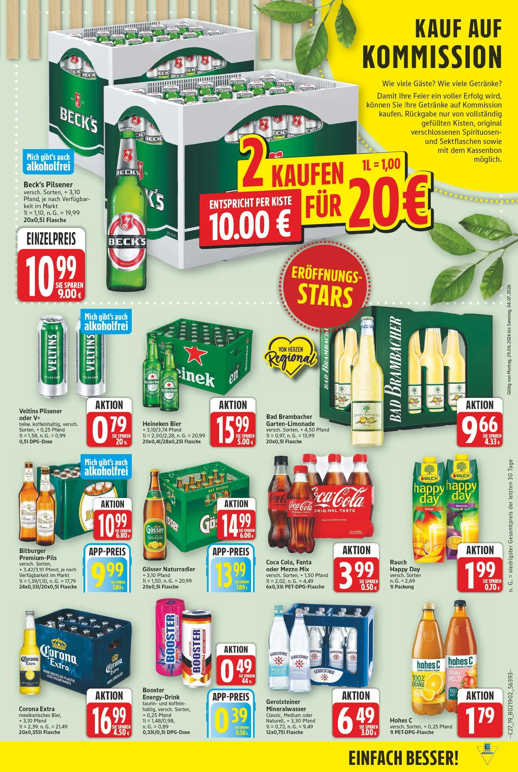 E center Prospekt Magdeburg (ab 29.06.2026) zum Blättern | Seite: 19 | Produkte: Mezzo mix, Bier, Bad, Veltins