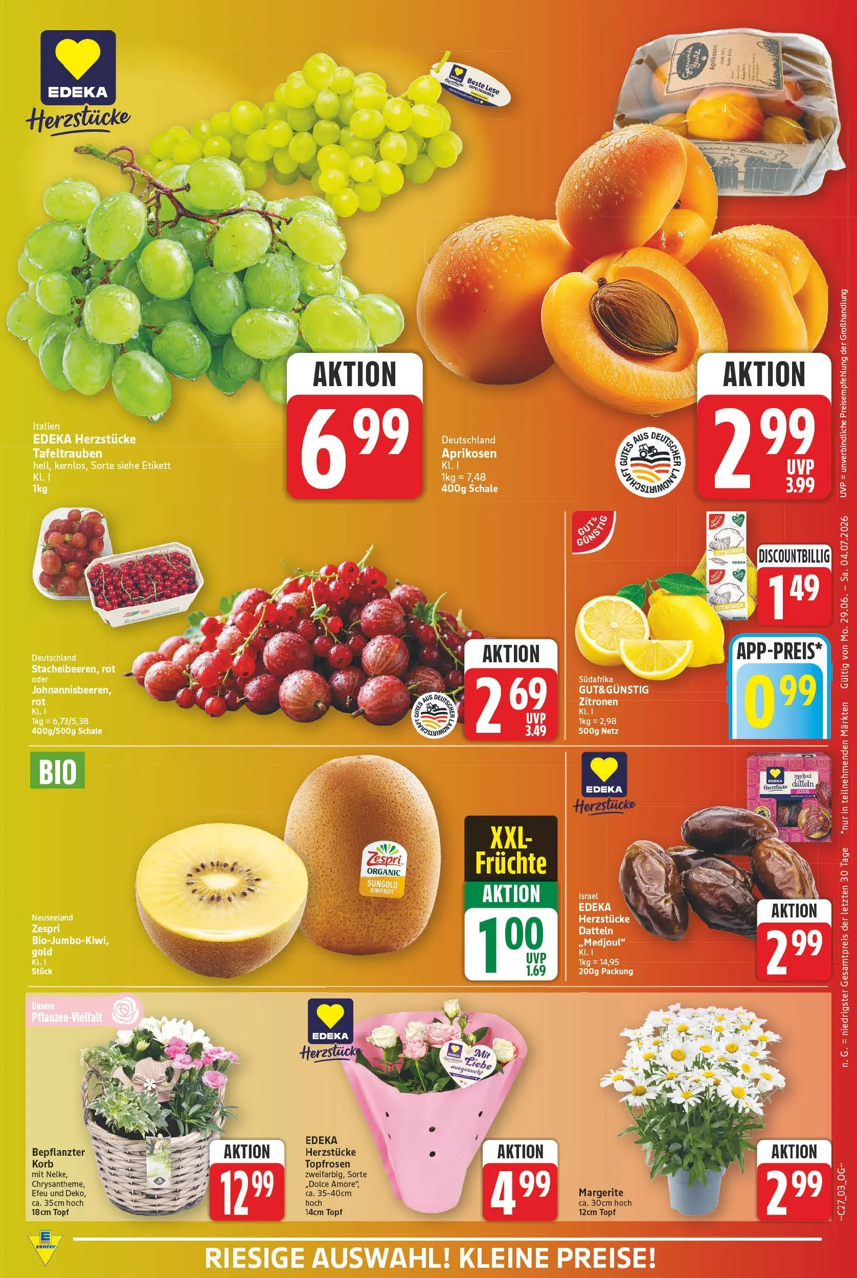E center - Wochenangebote (ab 28.06.2026) zum Blättern | Seite: 3 | Produkte: Korb, Zitronen