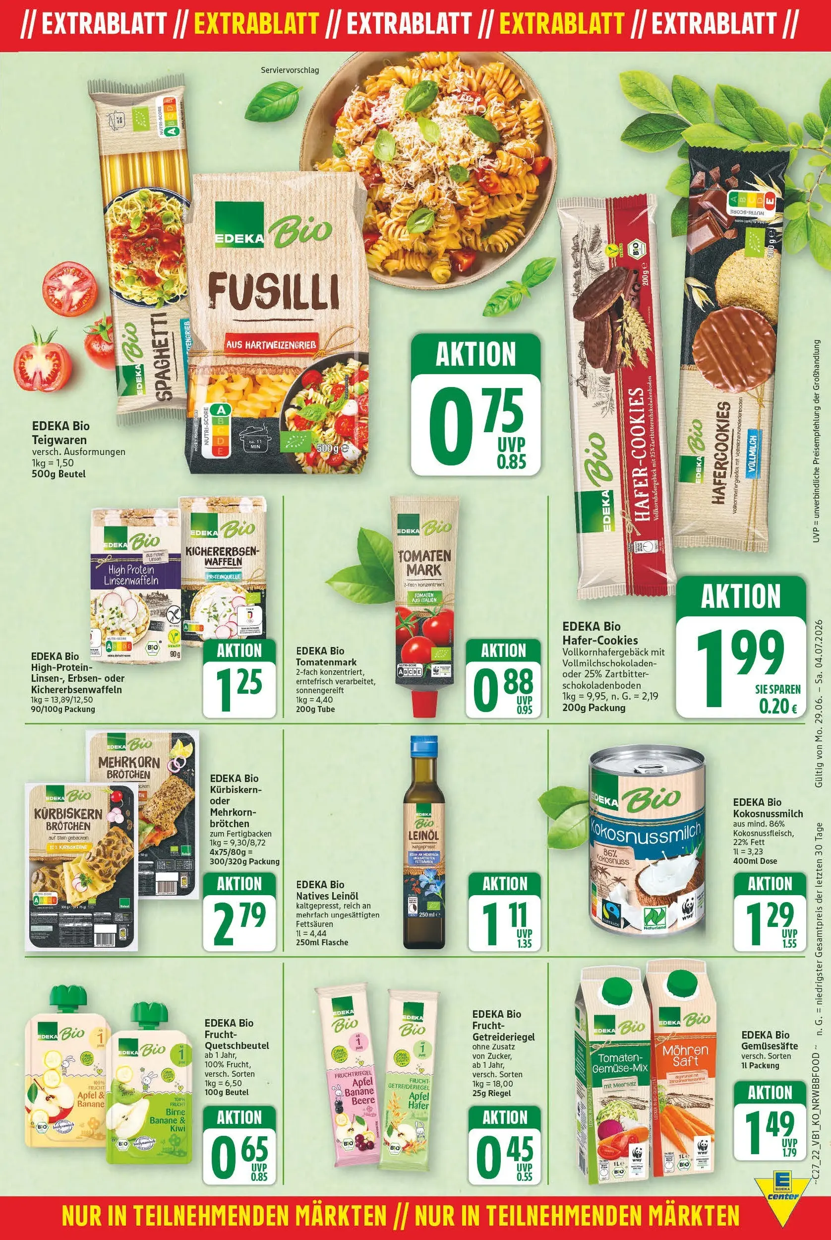 E center - Wochenangebote (ab 28.06.2026) zum Blättern | Seite: 25 | Produkte: Äpfel, Tomaten, Waffeln, Kiwi