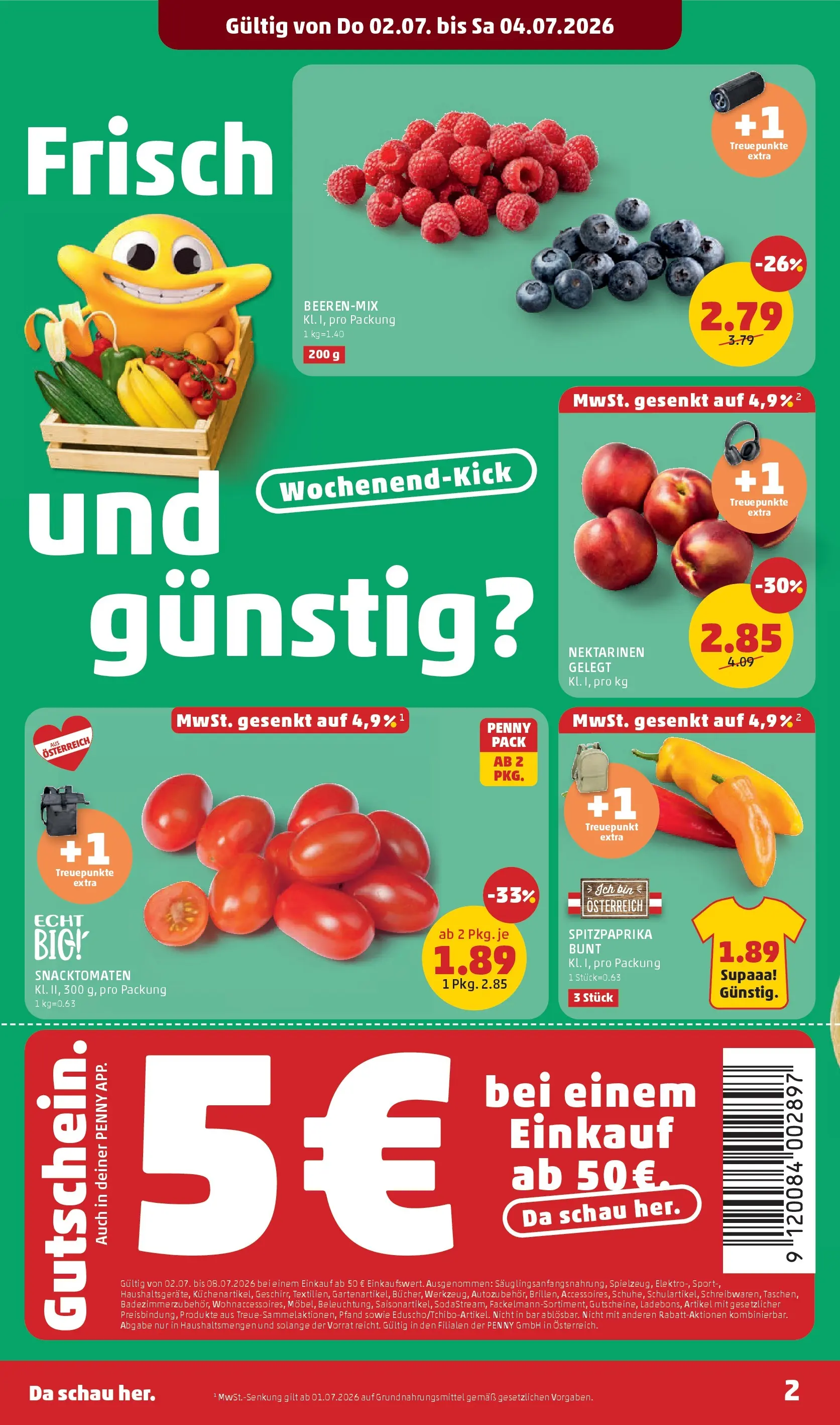 Penny Markt - PENNY: Die ganze Woche sparen. ab (01.07.2026) - Angebote, Prospekt | Seite: 2