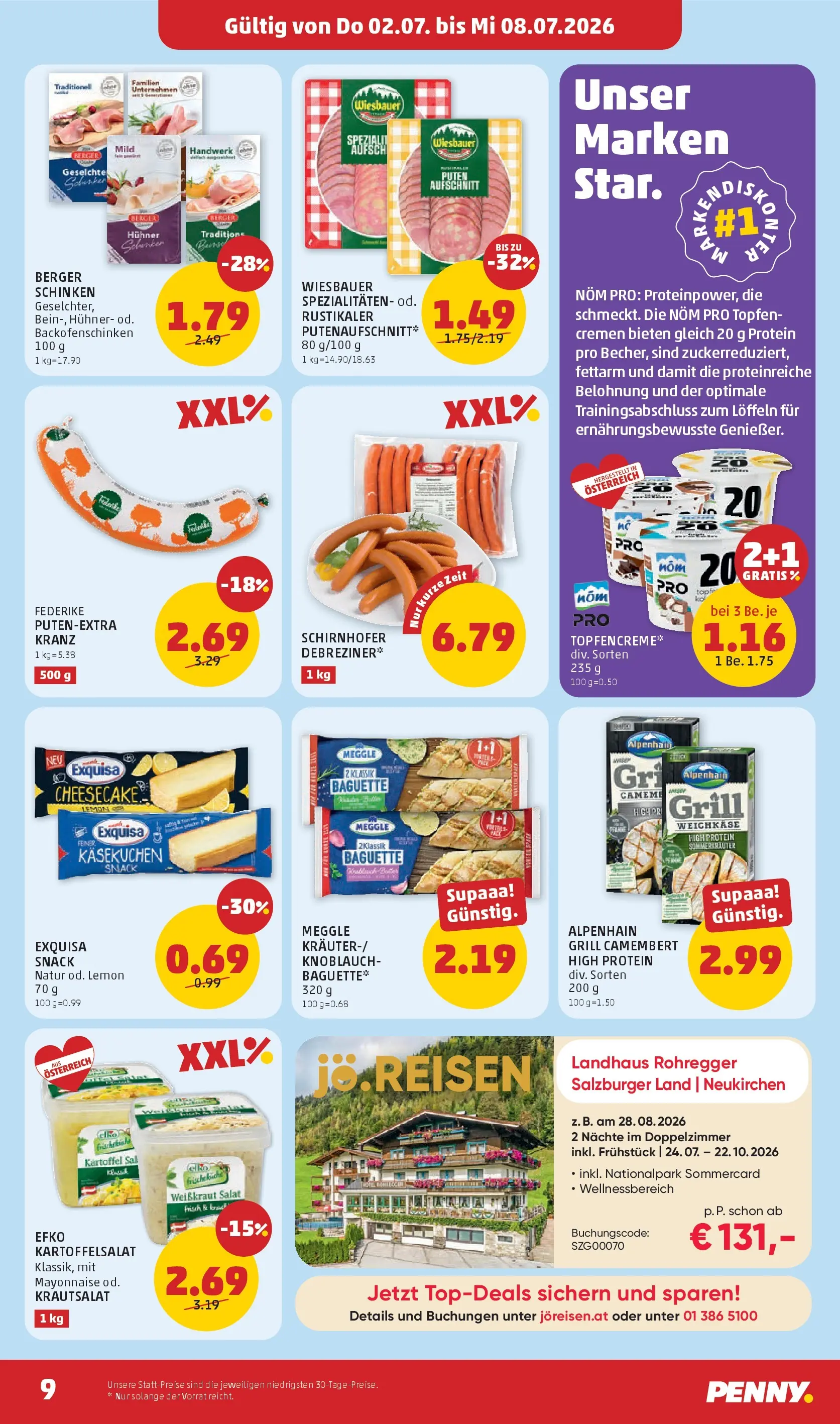 Penny Markt - PENNY: Die ganze Woche sparen. ab (01.07.2026) - Angebote, Prospekt | Seite: 9 | Produkte: Salat, Knoblauch, Jääkaappipakastin, Grill