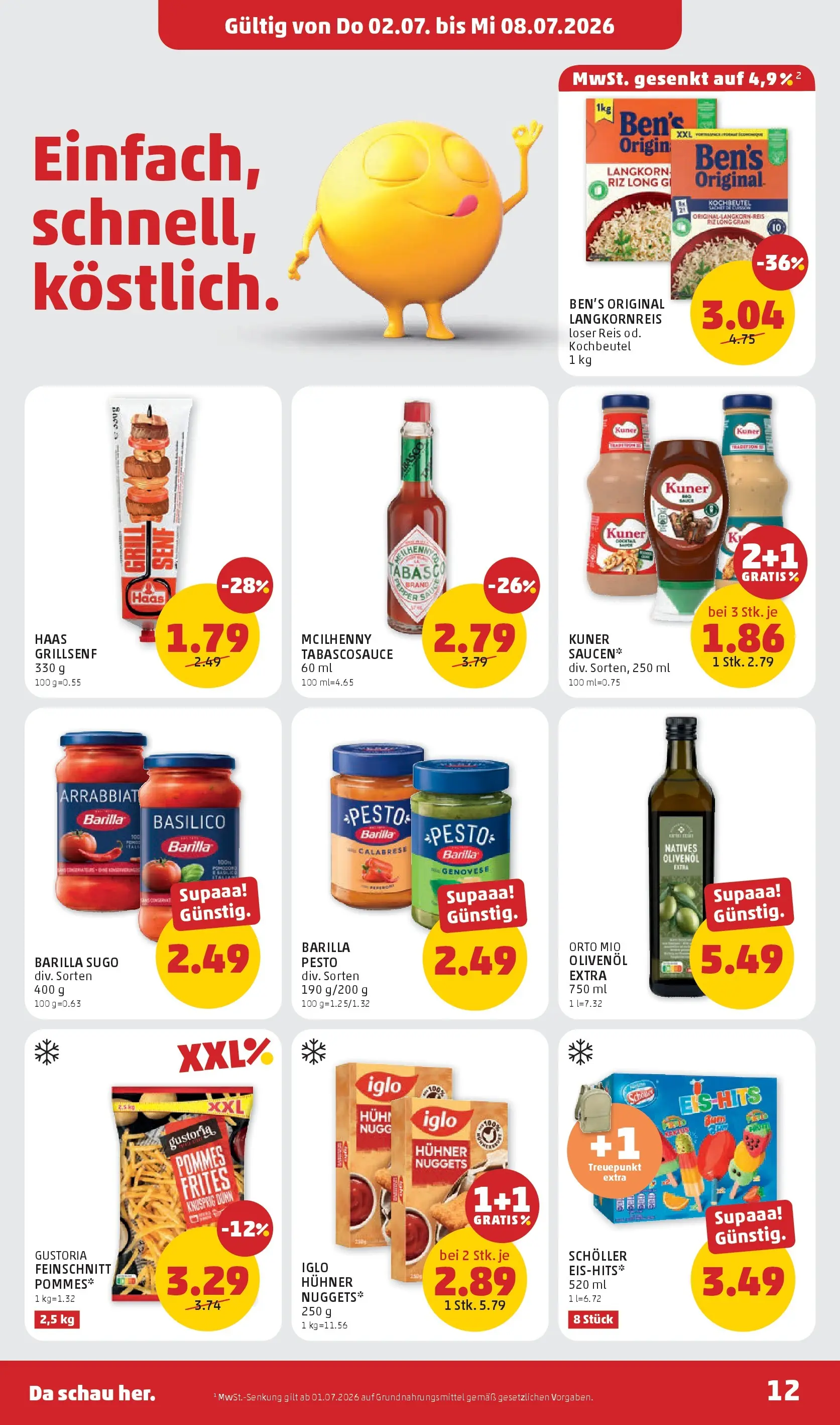 Penny Markt - PENNY: Die ganze Woche sparen. ab (01.07.2026) - Angebote, Prospekt | Seite: 12 | Produkte: Reis