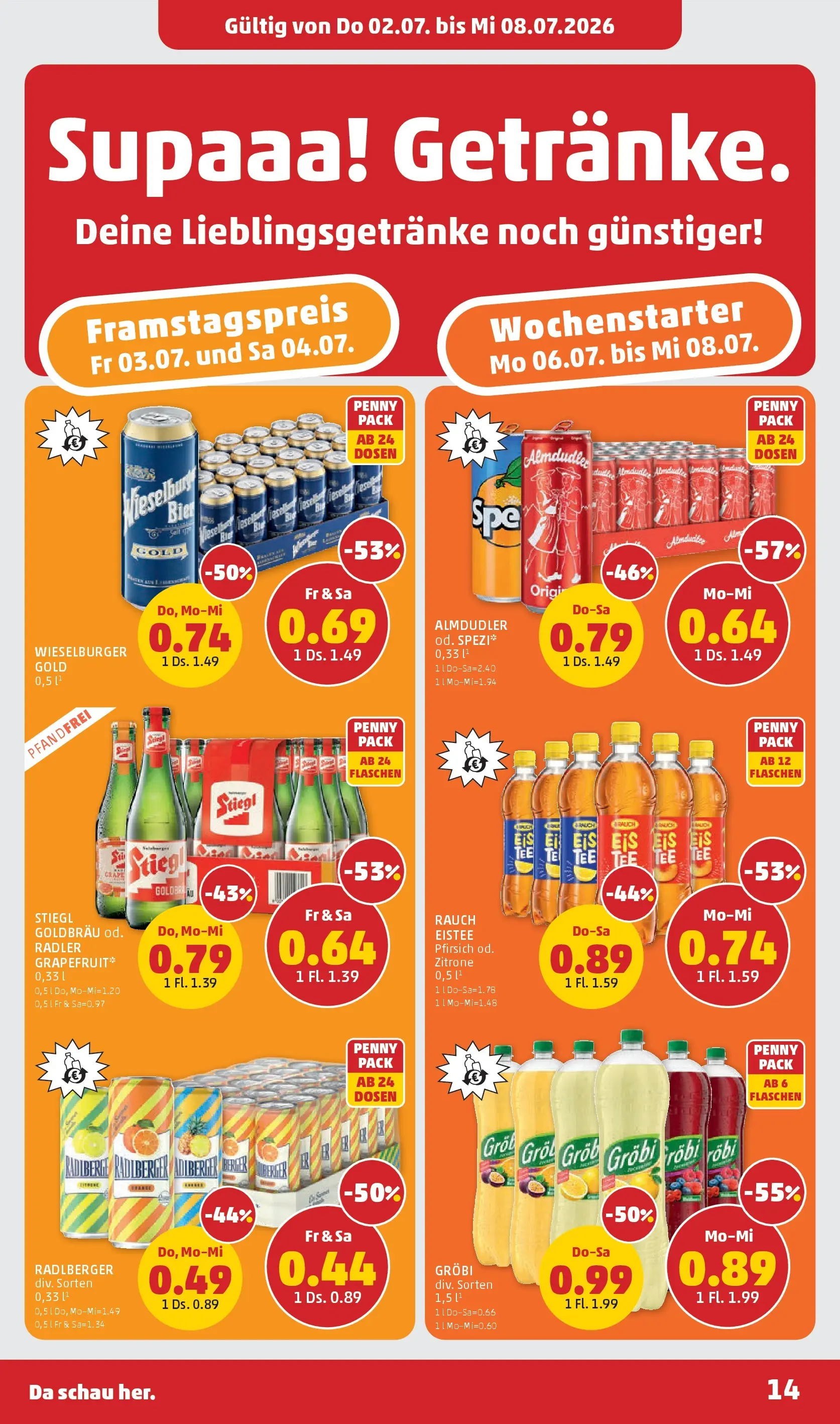 Penny Markt - PENNY: Die ganze Woche sparen. ab (01.07.2026) - Angebote, Prospekt | Seite: 14 | Produkte: Zitrone, Pfirsich