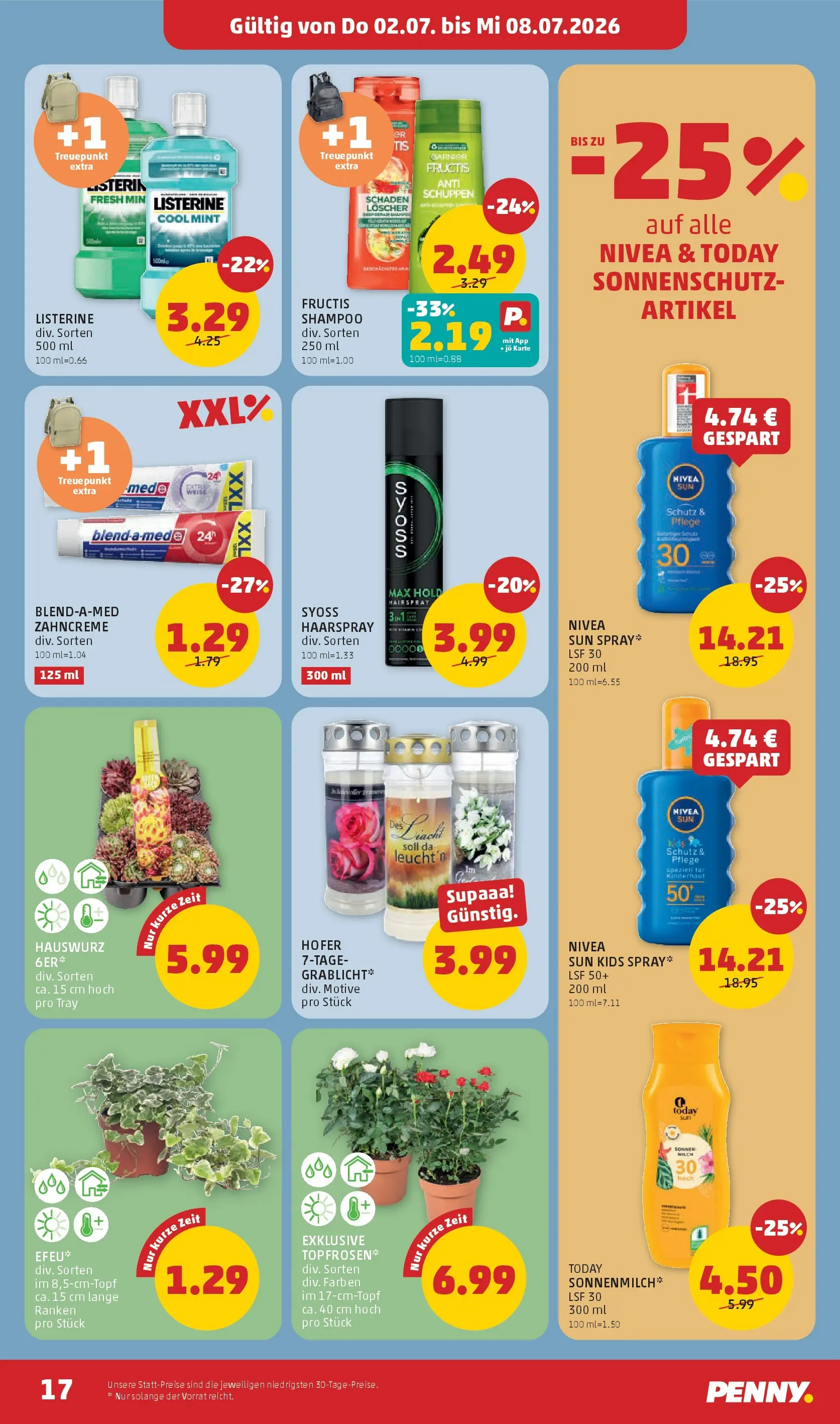 Penny Markt - PENNY: Die ganze Woche sparen. ab (01.07.2026) - Angebote, Prospekt | Seite: 17 | Produkte: Shampoo, Haarspray