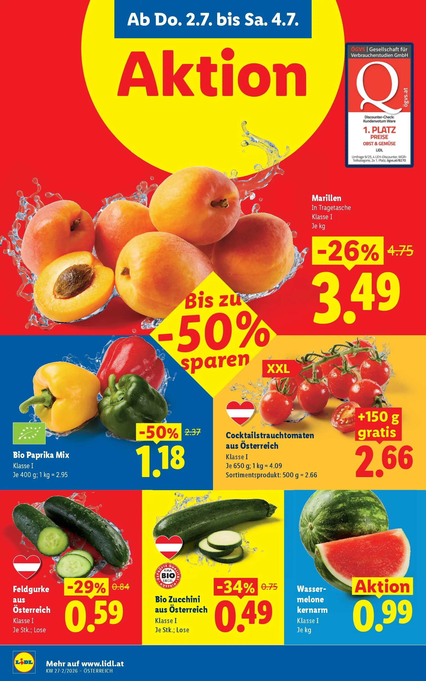 Lidl - Lidl ab 01.07.2026 - Angebote ab donnerstag | Seite: 6 | Produkte: Wasser, Gemüse, Obst, Melone