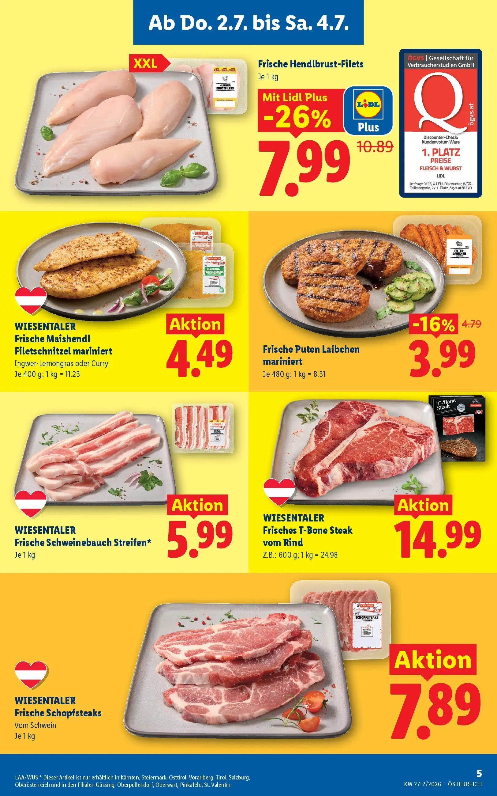 Lidl - Lidl ab 01.07.2026 - Angebote ab donnerstag | Seite: 7 | Produkte: Wurst
