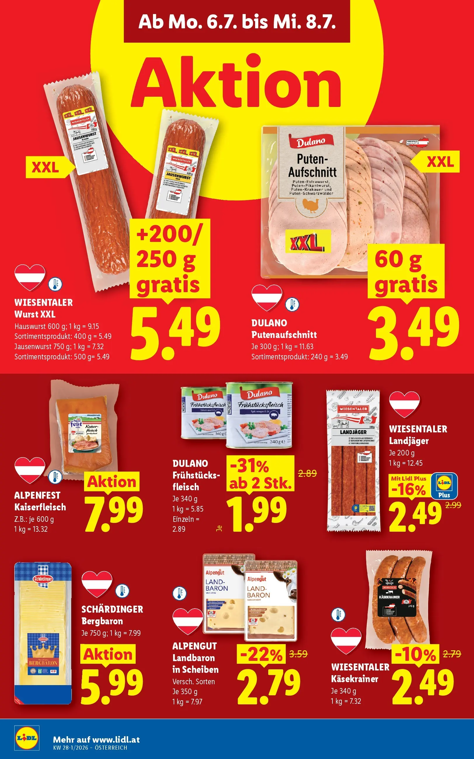 Lidl - Lidl ab 01.07.2026 - Angebote ab donnerstag | Seite: 39 | Produkte: Wurst