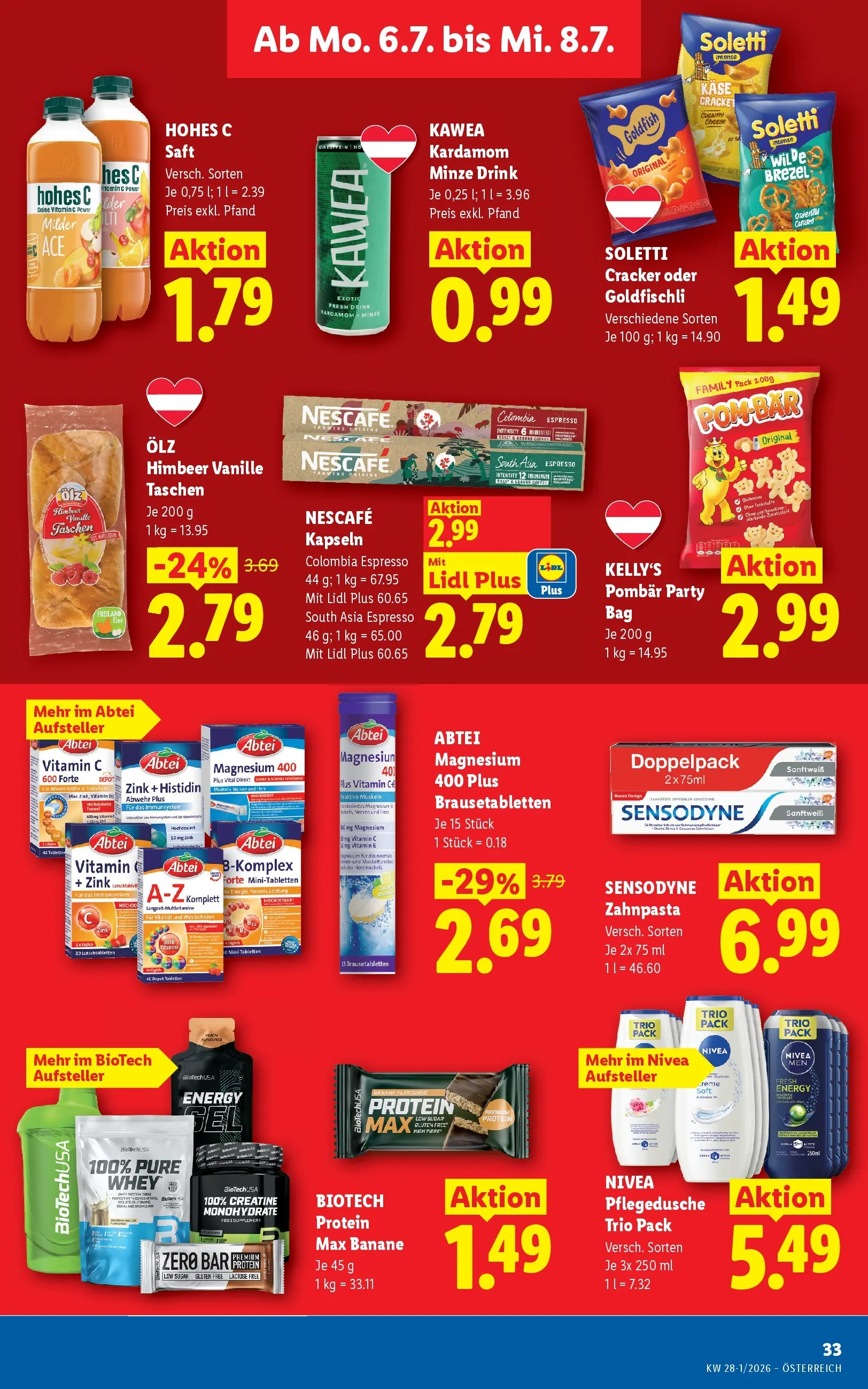 Lidl - Lidl ab 01.07.2026 - Angebote ab donnerstag | Seite: 42 | Produkte: Käse, Eier, Saft, Zahnpasta