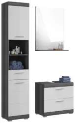 Badezimmer Scout 3-tlg. ca. 97 cm Anthrazit/Wei&szlig;