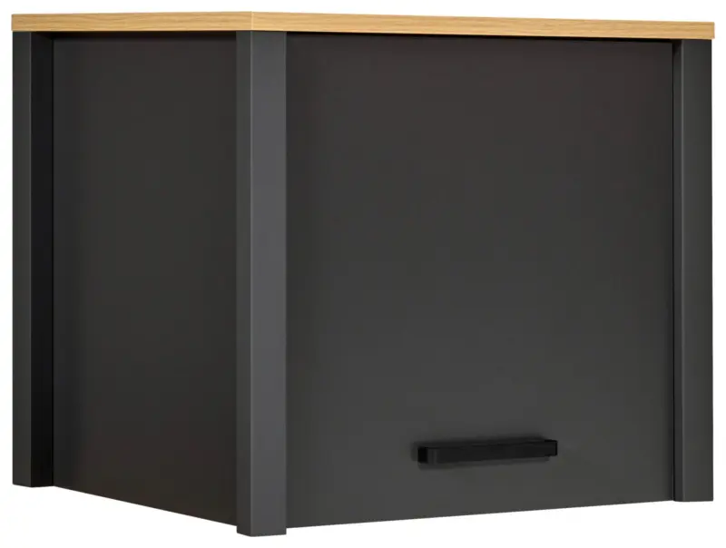 Aufsatzschrank Venet, Anthrazit/Artisan Eiche