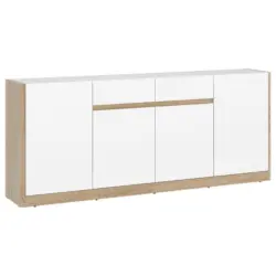 Sideboard Brilon Eichefarben/Wei&szlig; B: 185,6 cm