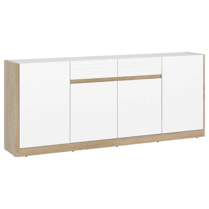 Sideboard Brilon Eichefarben/Wei&szlig; B: 185,6 cm