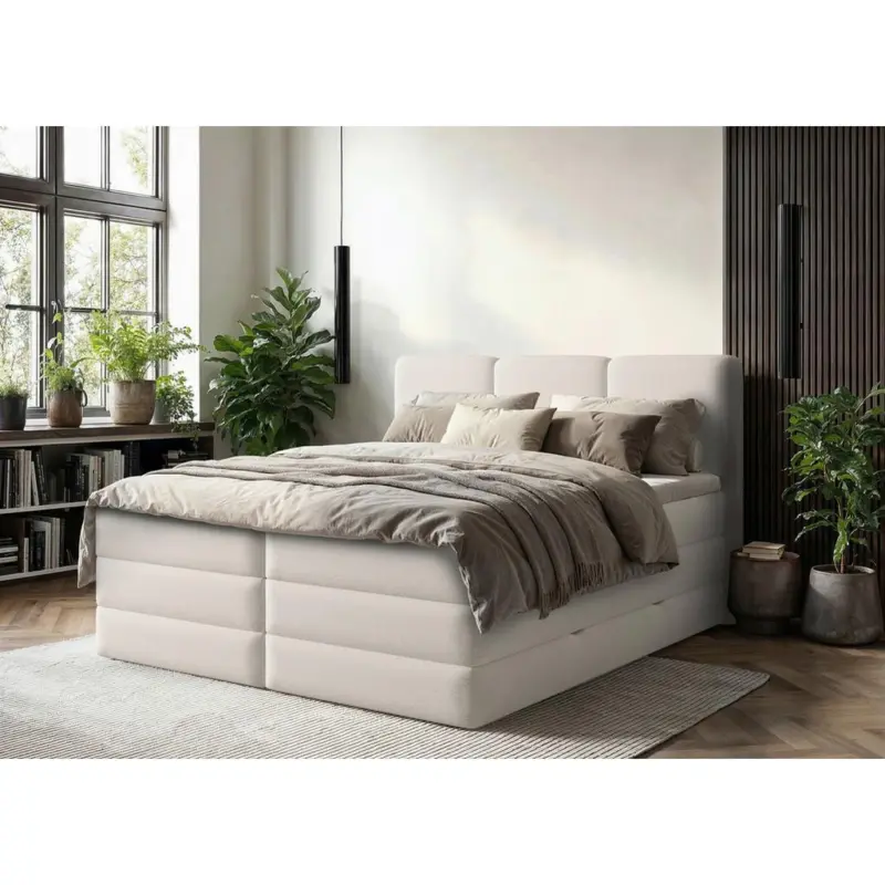 Boxspringbett mit Topper & Bettkasten 180x200 Castel
