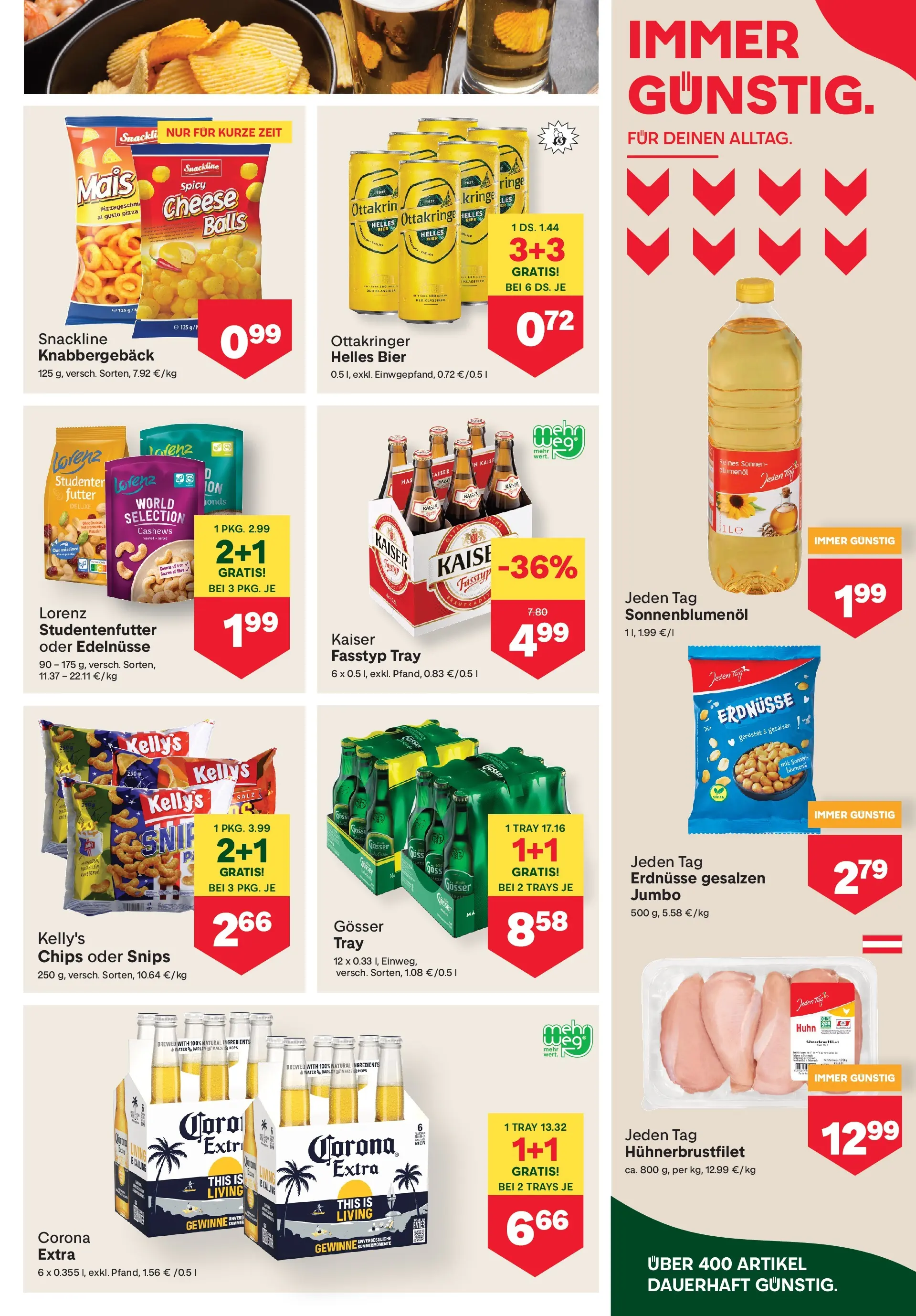 MPREIS Pfunds von 02.07.2026 - Aktuelle Angebote | Seite: 9 | Produkte: Chips, Salz, Папионка, Pizza