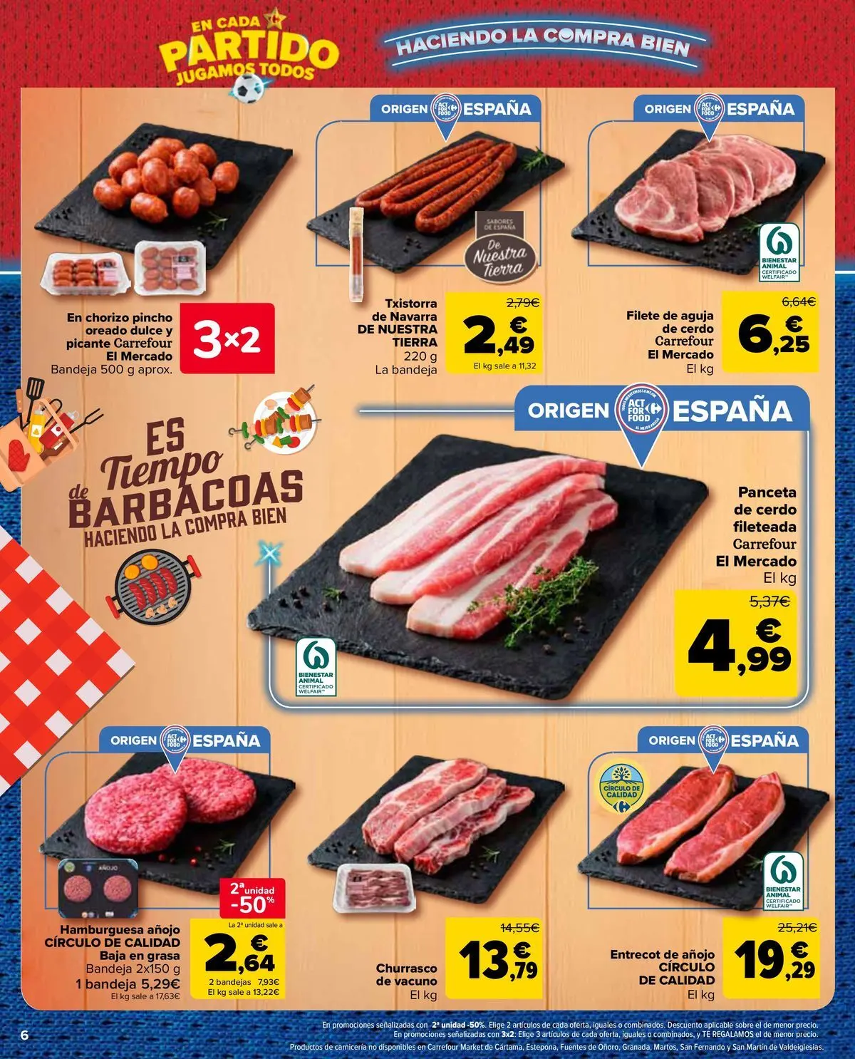 Carrefour Market - 2ª unidad al -50% 25/06/2026 - 13/07/2026 | Página: 6 | Productos: Cerdo, Té, Filete, Σοκολατούχο γάλα