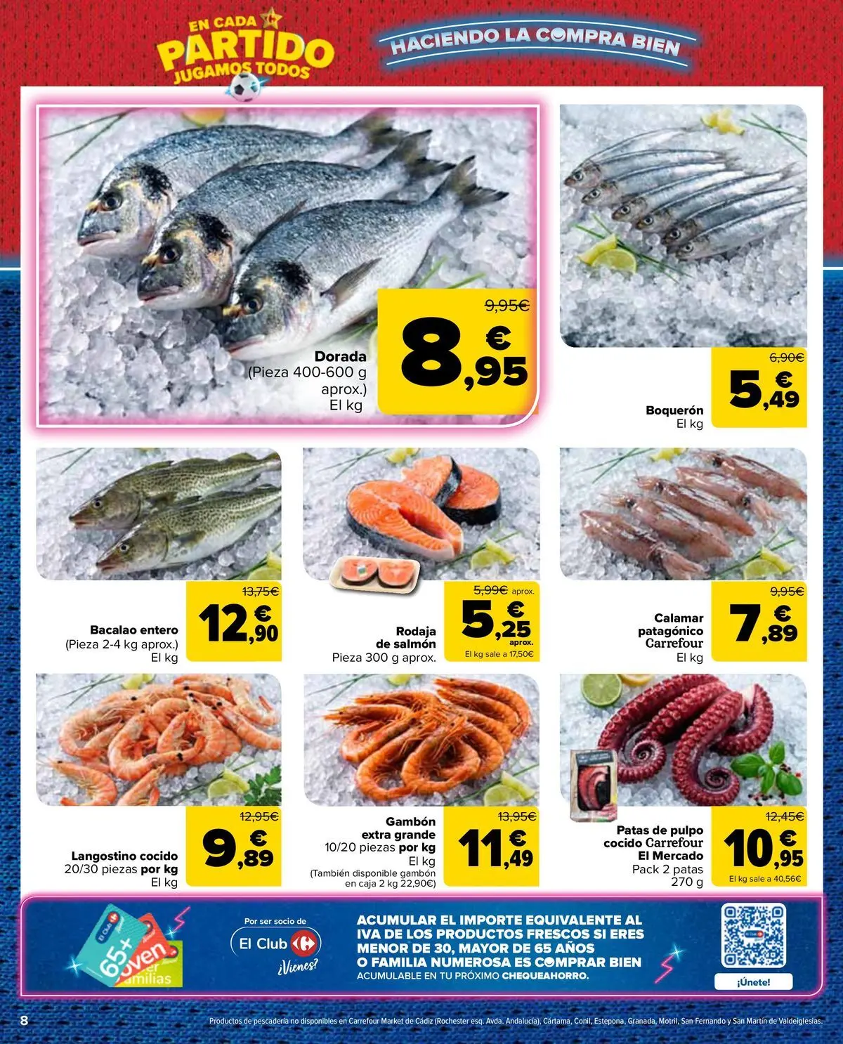 Carrefour Market - 2ª unidad al -50% 25/06/2026 - 13/07/2026 | Página: 8 | Productos: Caja, Langostino