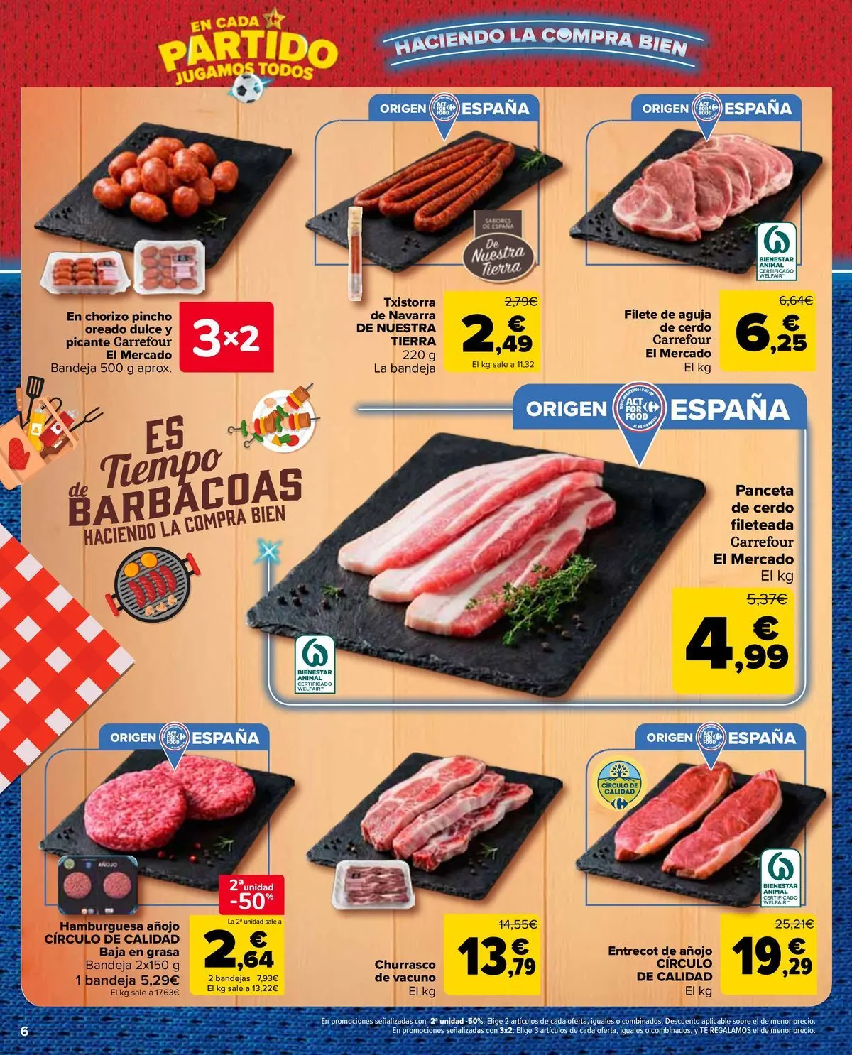 Carrefour Market - 2ª unidad al -50% 10/07/2026 - 13/07/2026 | Página: 6 | Productos: Cerdo, Filete, Σοκολατούχο γάλα, Bandeja