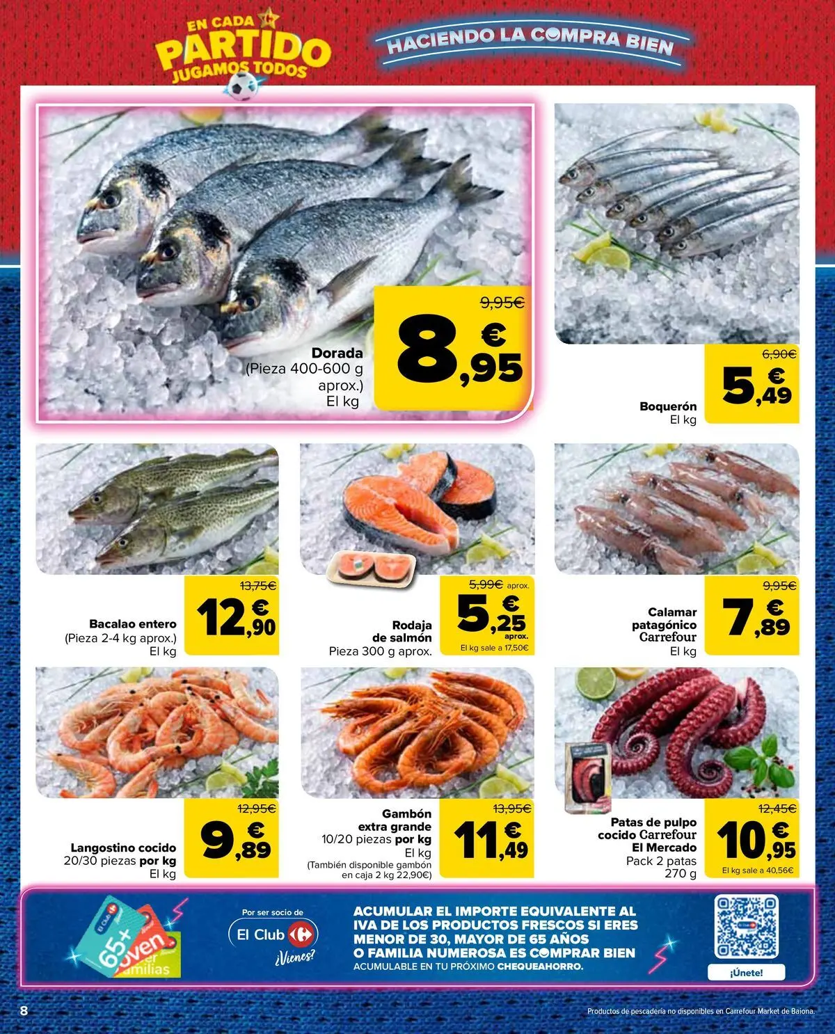 Carrefour Market - 2ª unidad al -50% 10/07/2026 - 13/07/2026 | Página: 8 | Productos: Caja, Langostino