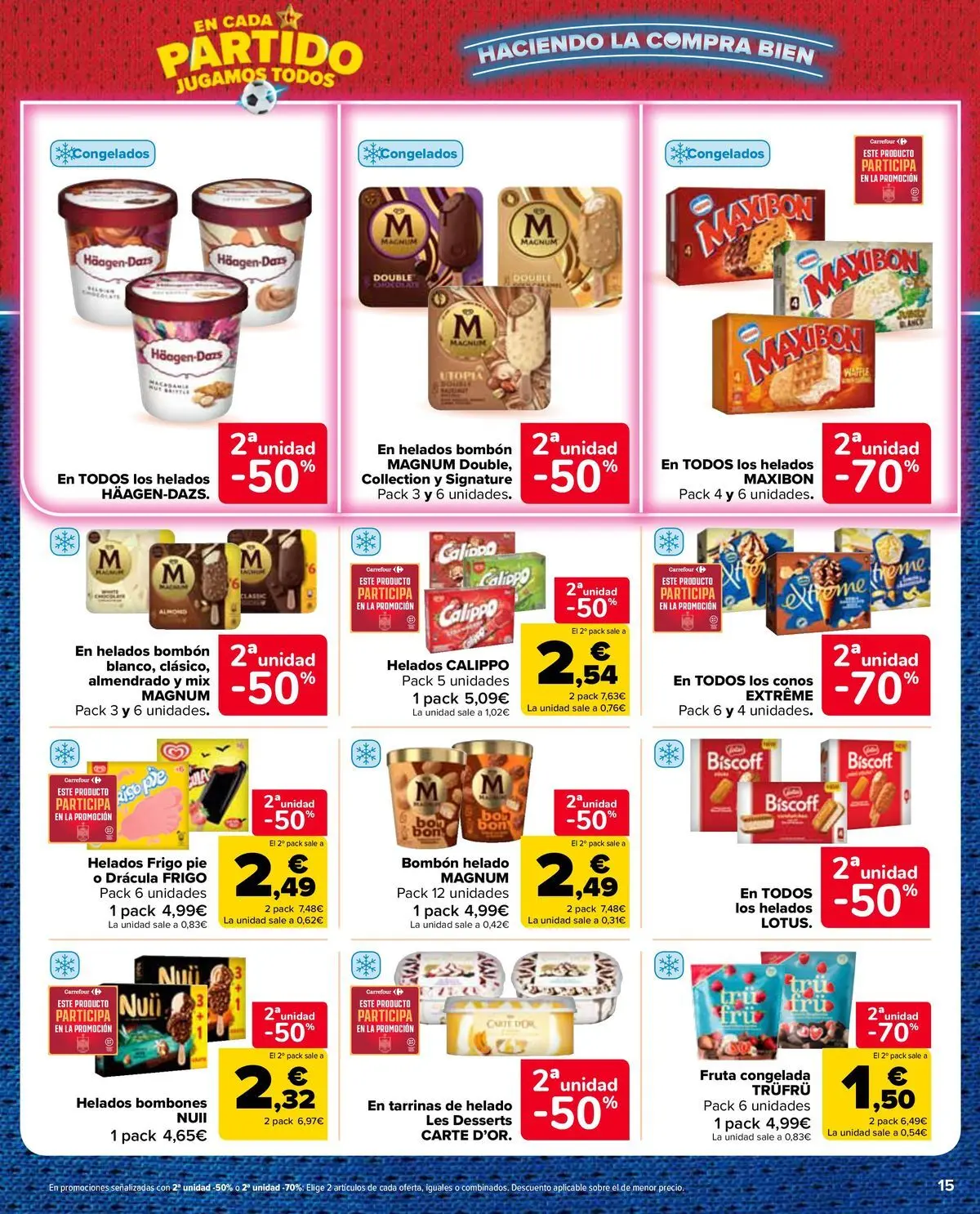 Carrefour Market - 2ª unidad al -50% 10/07/2026 - 13/07/2026 | Página: 15 | Productos: Helado, Αφυγραντήρας