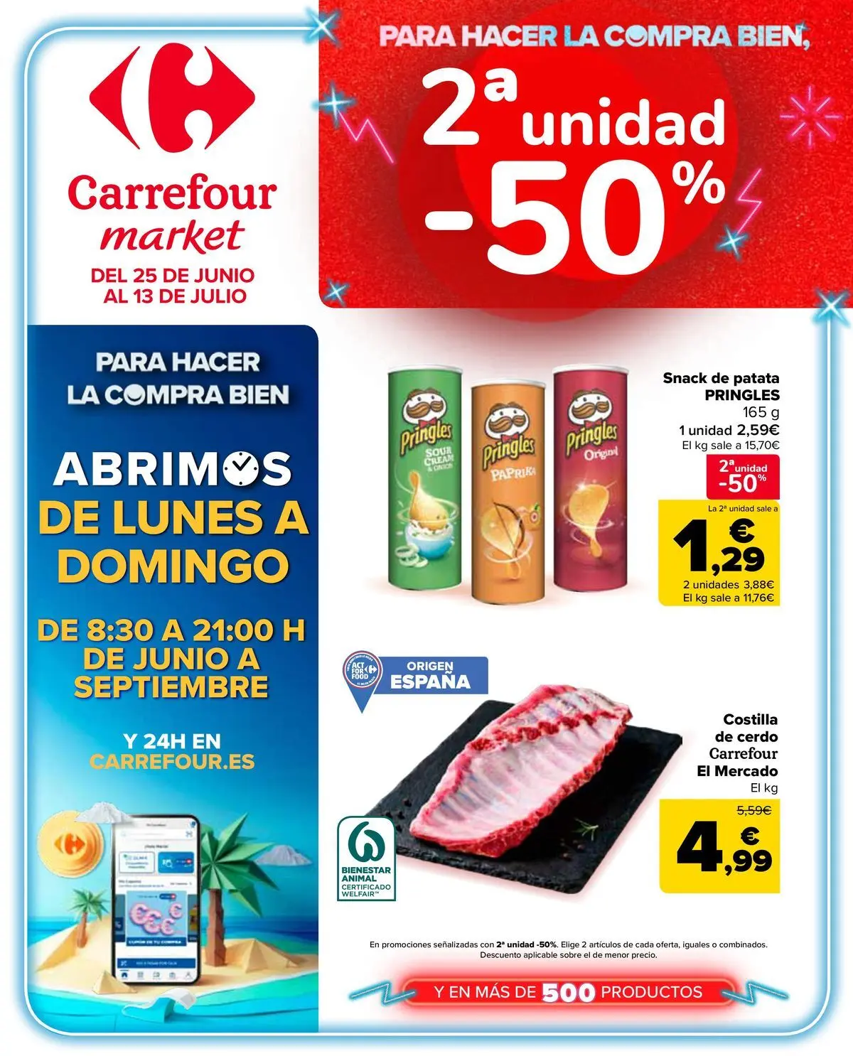 Carrefour Market - 2ª unidad al -50% 25/06/2026 - 13/07/2026 | Página: 1 | Productos: Cerdo