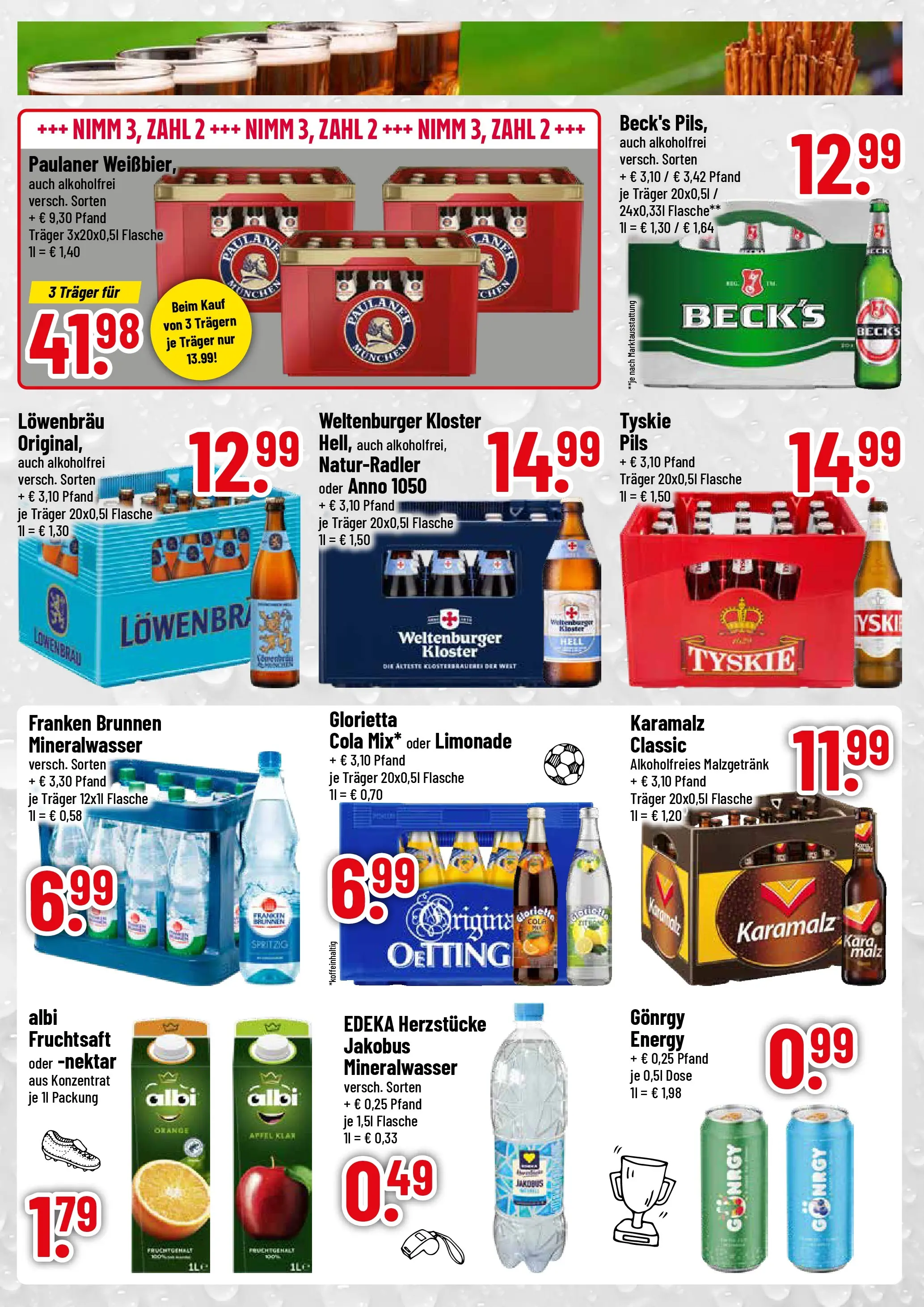 Trinkgut - trinkgut: Wochenangebote (ab 28.06.2026) » Angebote online | Seite: 3 | Produkte: Energy, Mineralwasser, Fruchtsaft, Paulaner