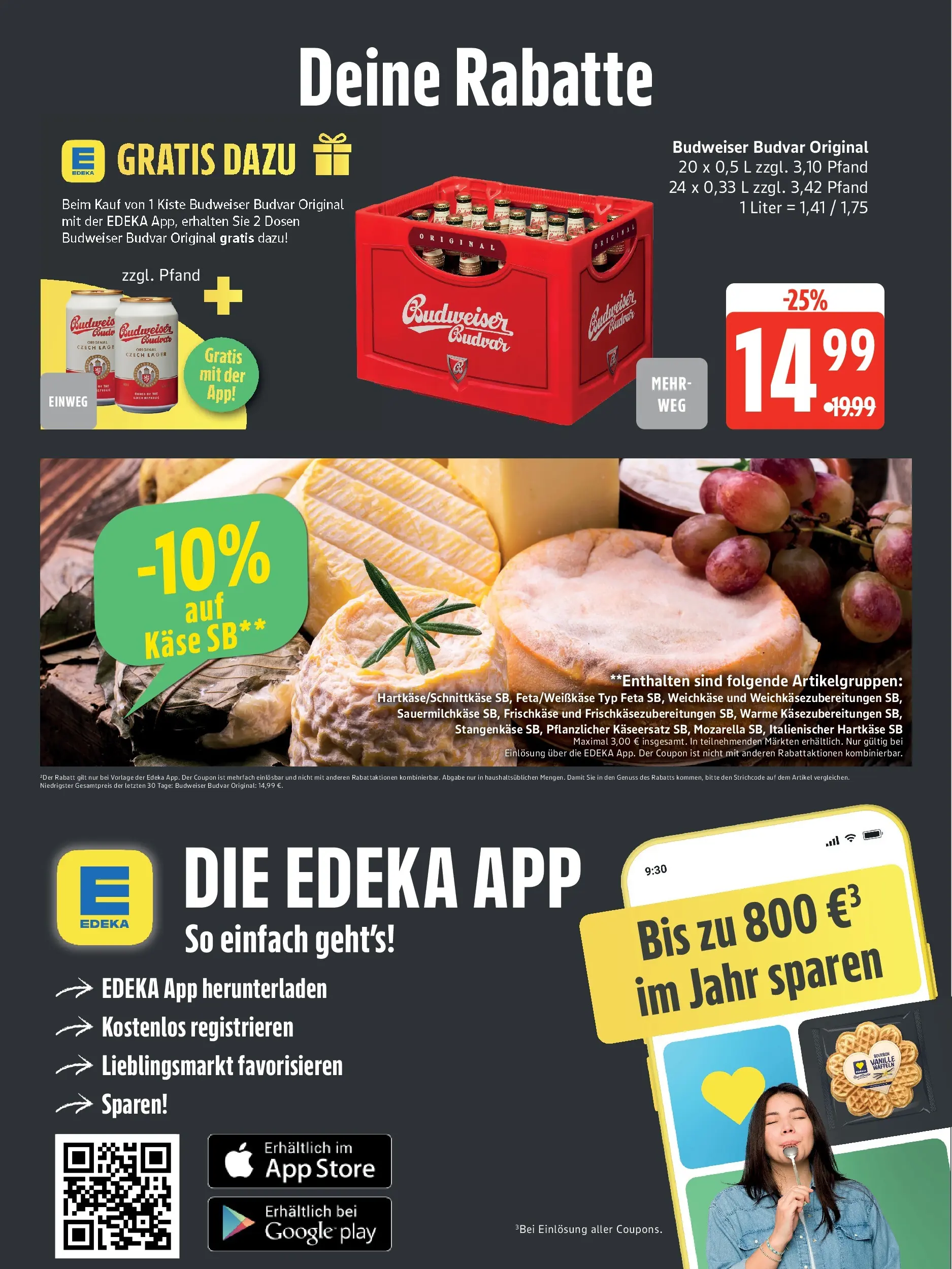 Edeka - EDEKA: Wochenangebote (ab 28.06.2026) » Angebote Online | Seite: 8 | Produkte: Feta, Käse, Budweiser, Frischkase