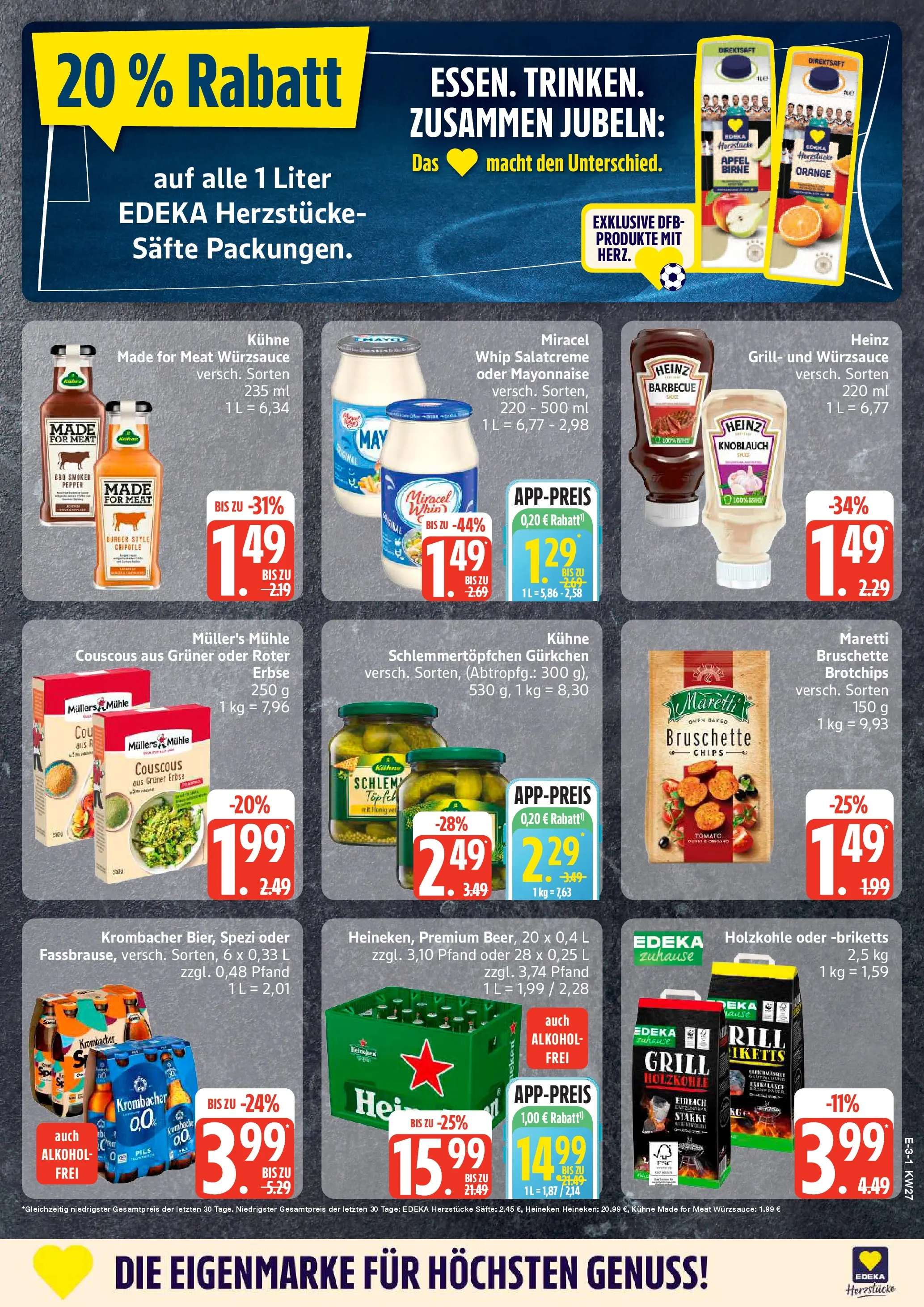 Edeka - EDEKA: Wochenangebote (ab 28.06.2026) » Angebote Online | Seite: 3 | Produkte: Grill, Mayonnaise, Knoblauch, Krombacher