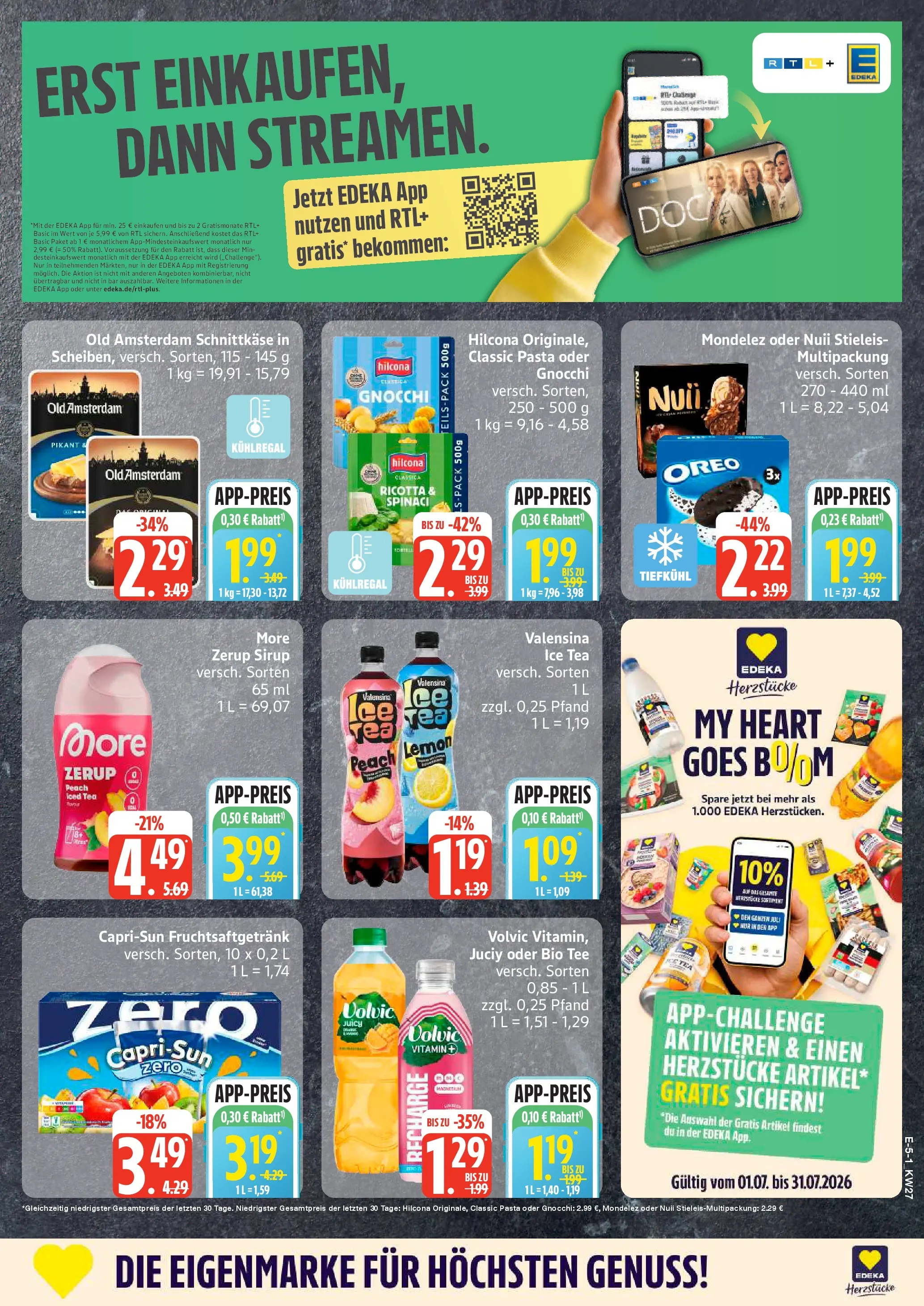 Edeka - EDEKA: Wochenangebote (ab 28.06.2026) » Angebote Online | Seite: 5 | Produkte: Sirup, Valensina, Tee, Volvic