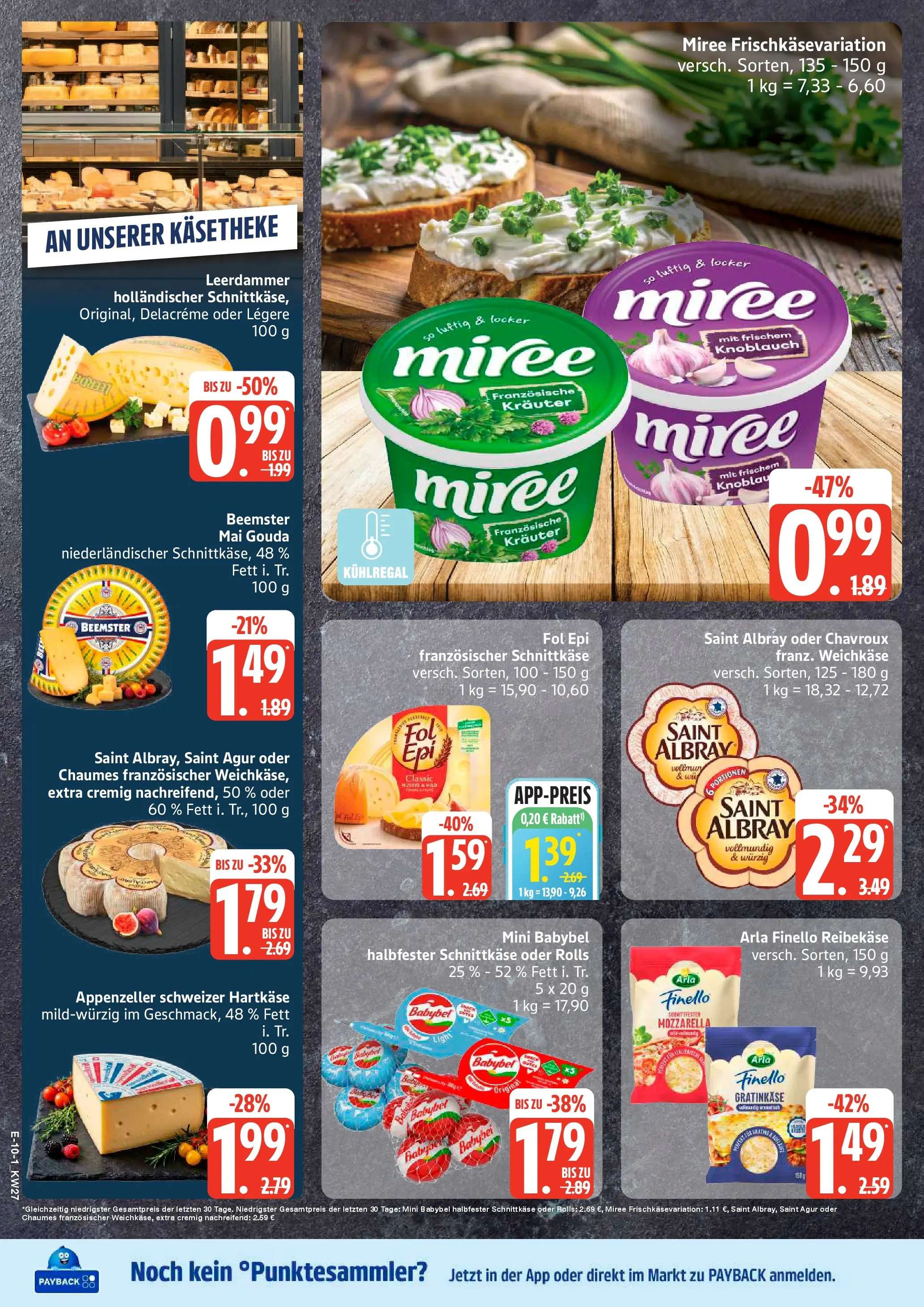 Edeka - EDEKA: Wochenangebote (ab 28.06.2026) » Angebote Online | Seite: 11 | Produkte: Mozzarella, Gouda, Leerdammer, Knoblauch
