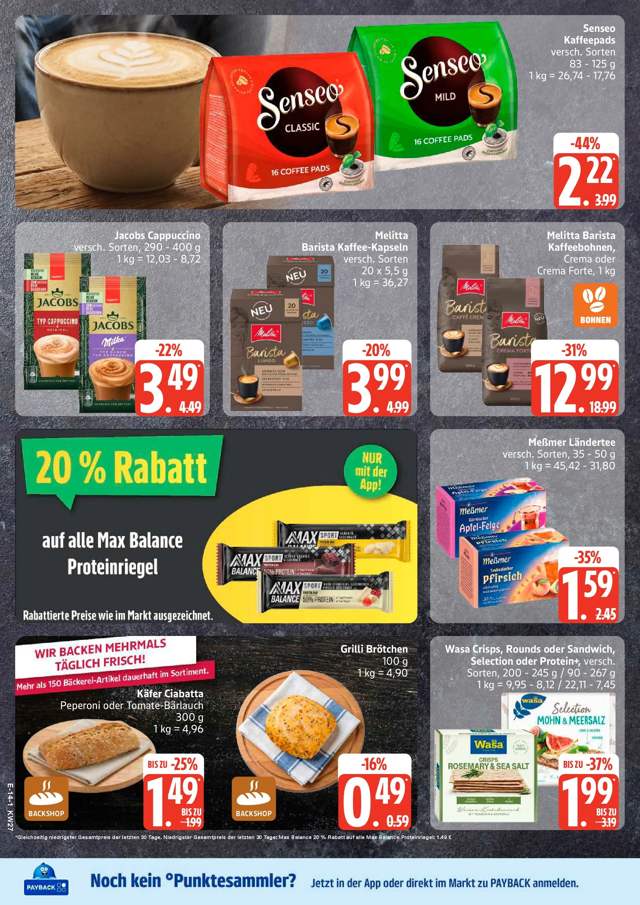 Edeka - EDEKA: Wochenangebote (ab 28.06.2026) » Angebote Online | Seite: 15 | Produkte: Melitta, Senseo, Milka, Senseo kaffeepads