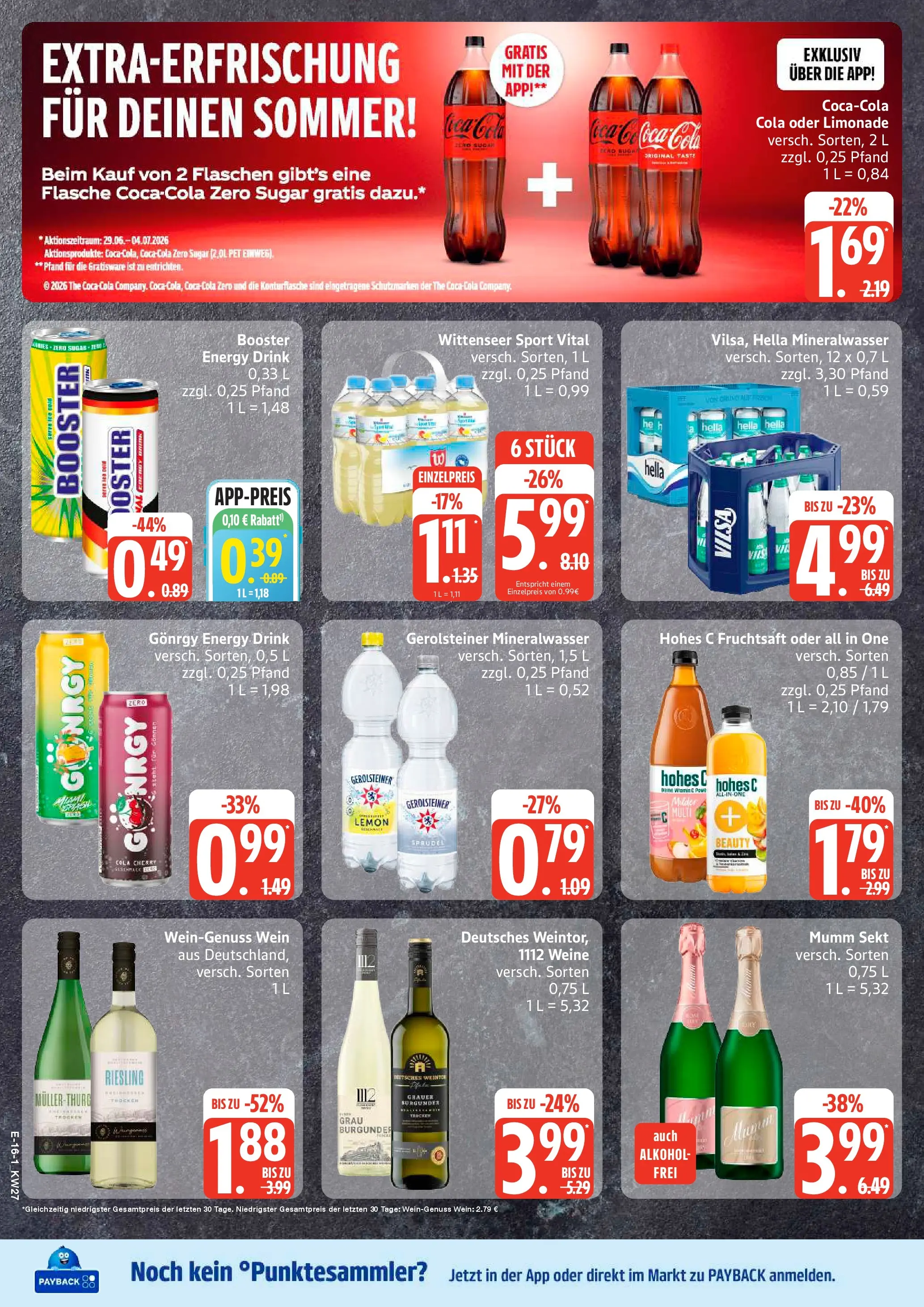 Edeka - EDEKA: Wochenangebote (ab 28.06.2026) » Angebote Online | Seite: 17 | Produkte: Cola, Hella, Wein, Fruchtsaft