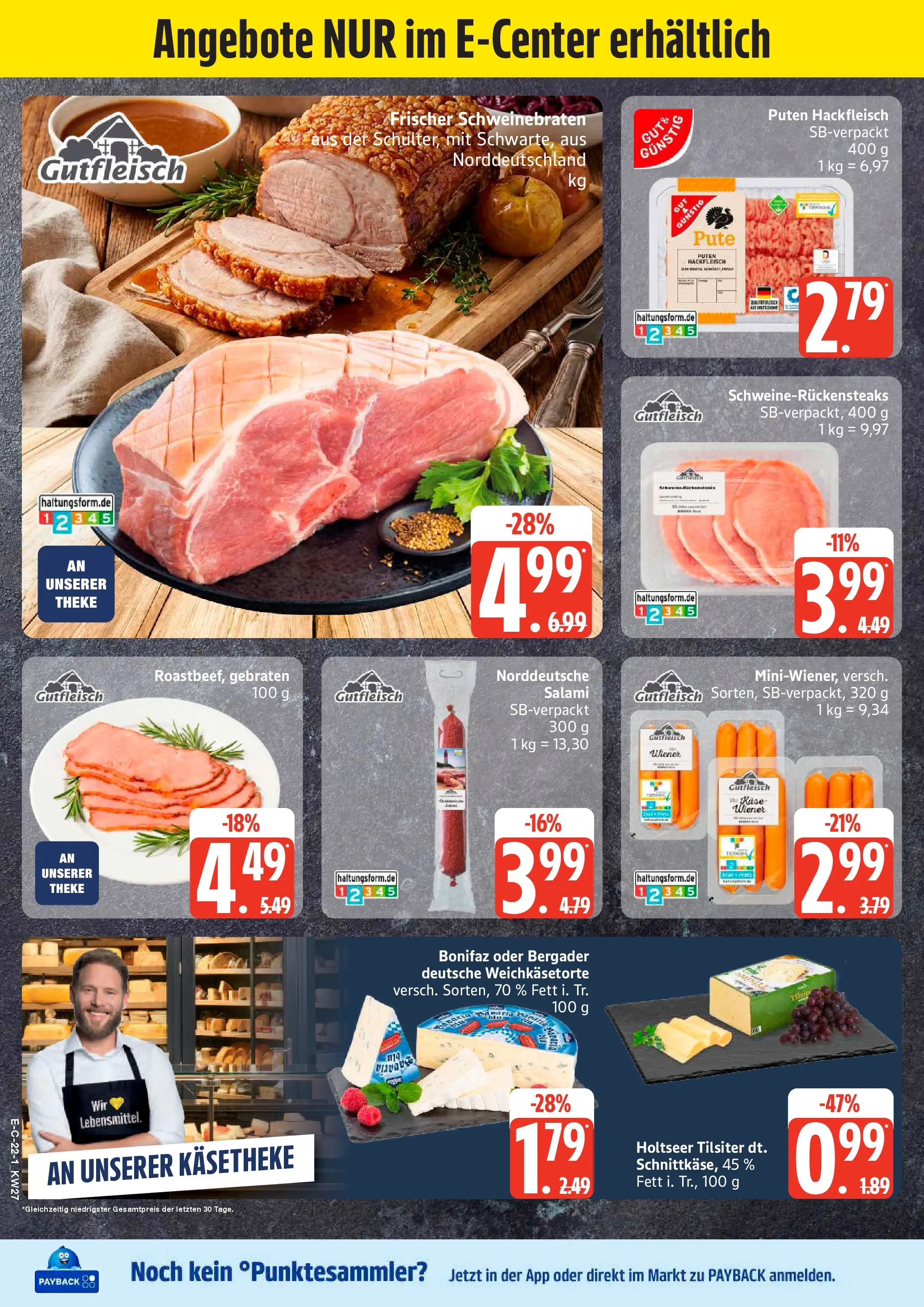 Edeka - EDEKA: Wochenangebote (ab 28.06.2026) » Angebote Online | Seite: 22 | Produkte: Pute, Theke, Salami, Hackfleisch
