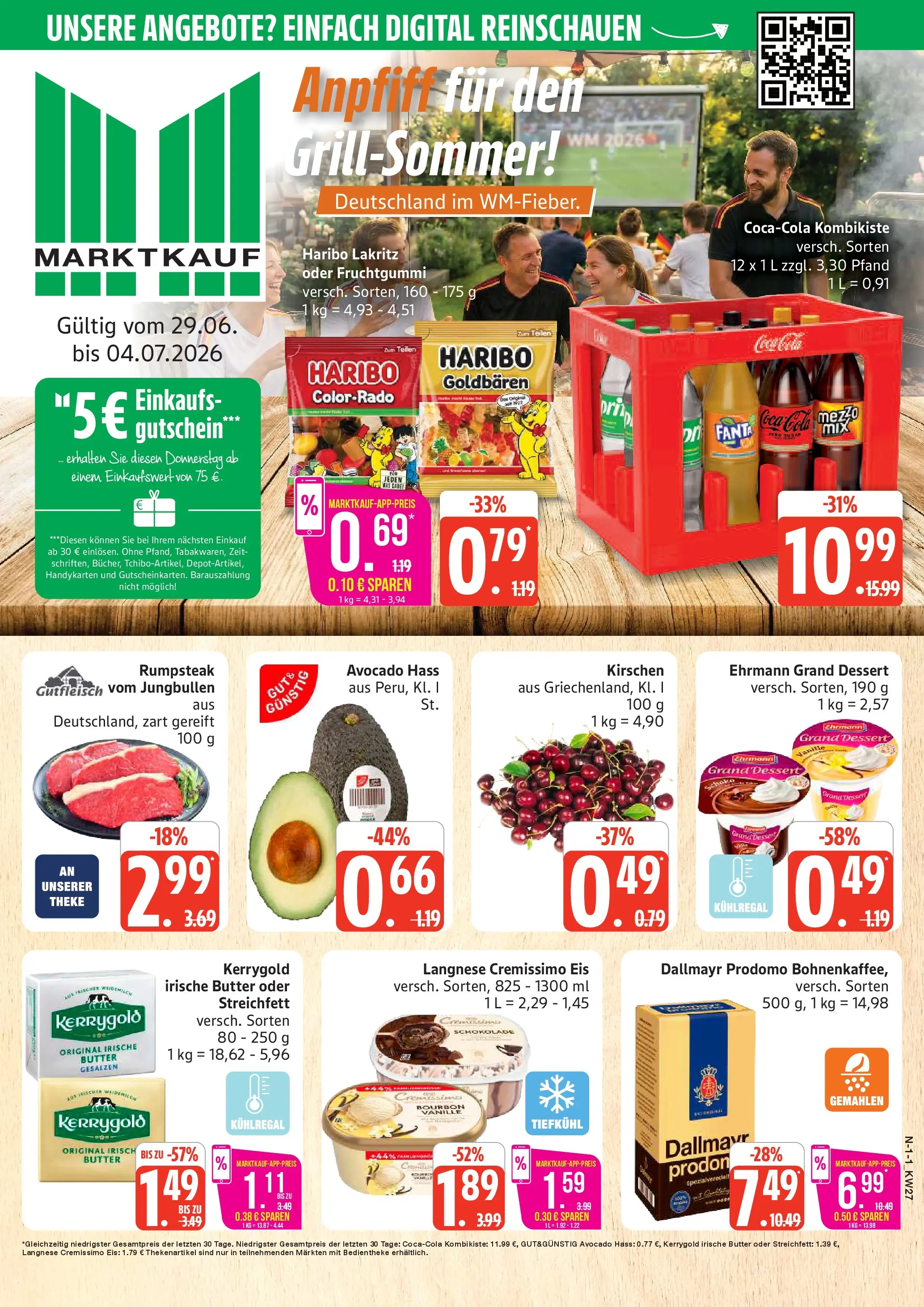 Edeka - EDEKA: Wochenangebote (ab 28.06.2026) » Angebote Online | Seite: 1 | Produkte: Rumpsteak, Coca cola, Cola, Ehrmann grand dessert